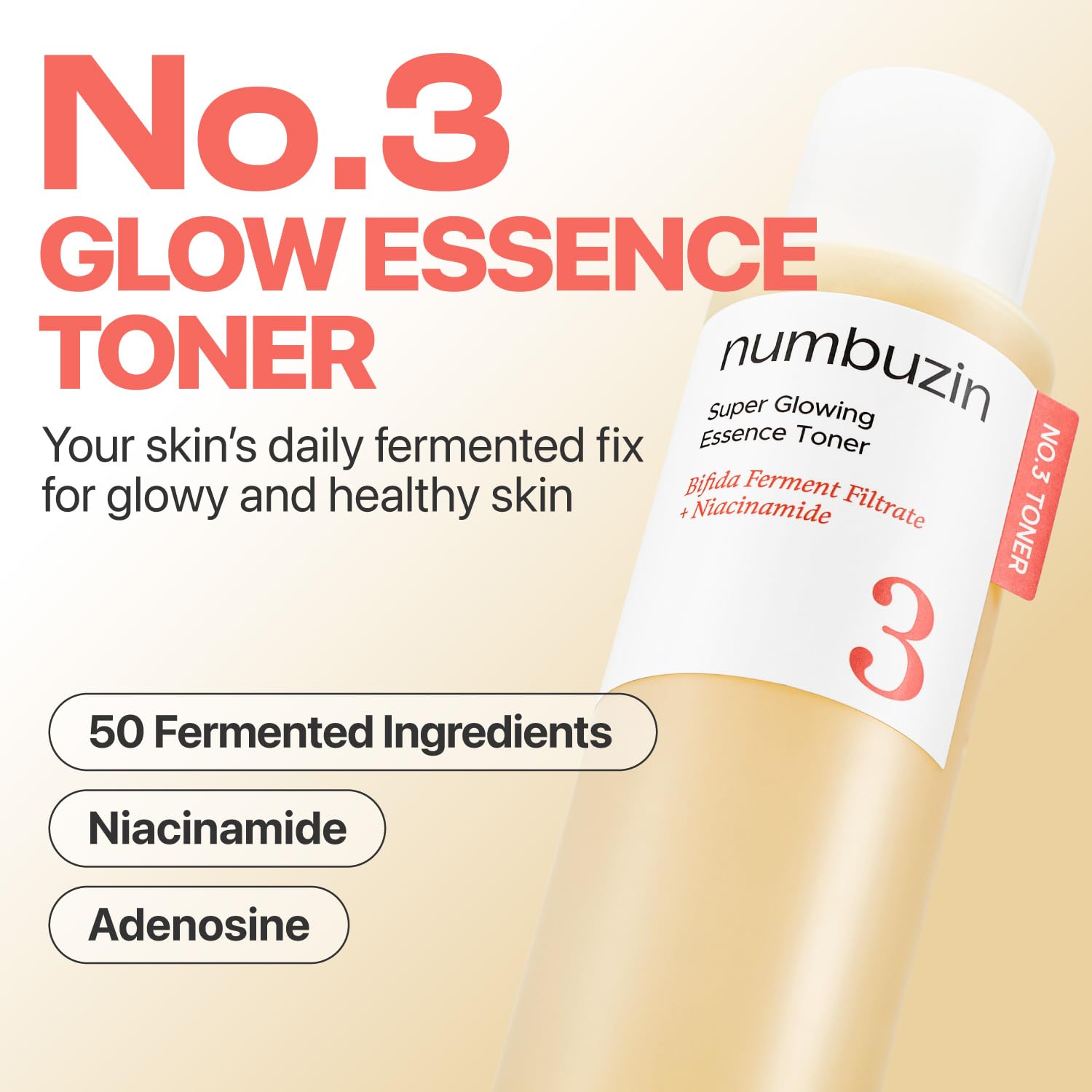 Numbuzin No.3 Super Glowing Essence Toner 200ml