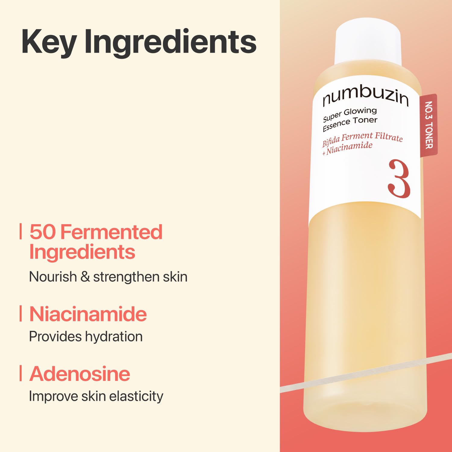 Numbuzin No.3 Super Glowing Essence Toner 200ml