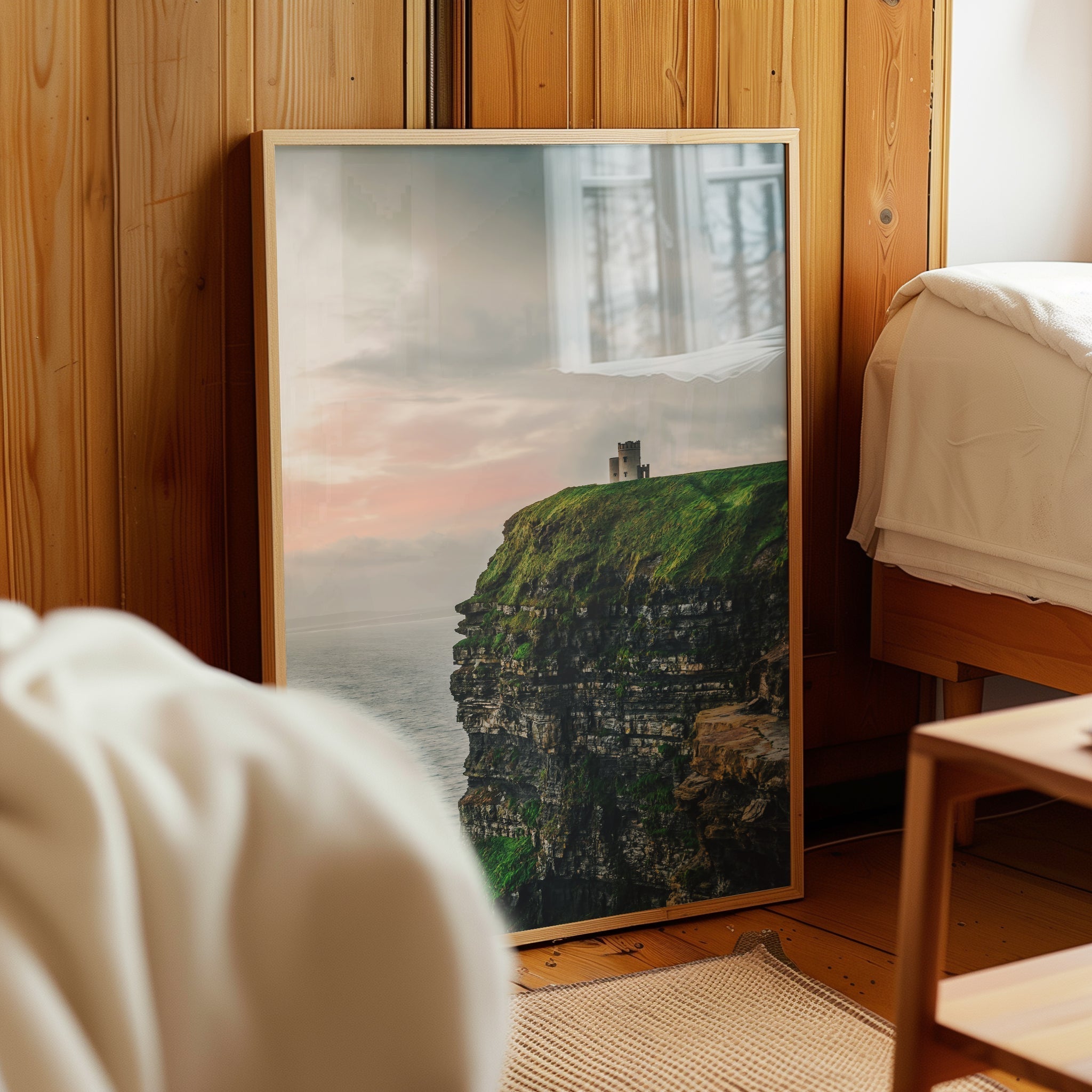 Cliffs of Moher Tower at Sunset – Irish Coastal Wall Art Print