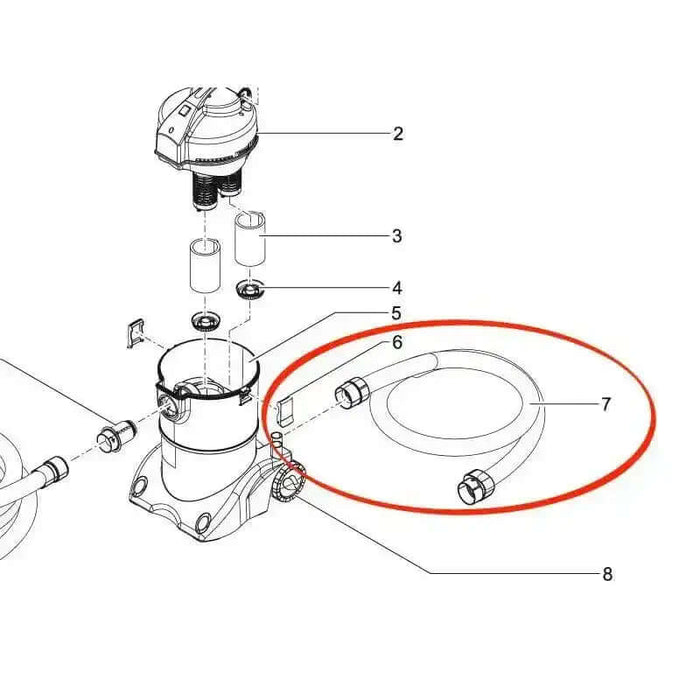 Oase Ablaufschlauch ID57mm Geklebt Ersatzschlauch Für PondoVac 3 Und PondoVac 4 DE