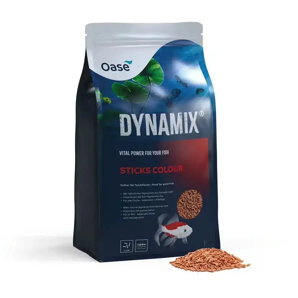 Oase DYNAMIX Sticks Colour 20L Futter Für Rotfarbige Teichfische Brillanz Farbig