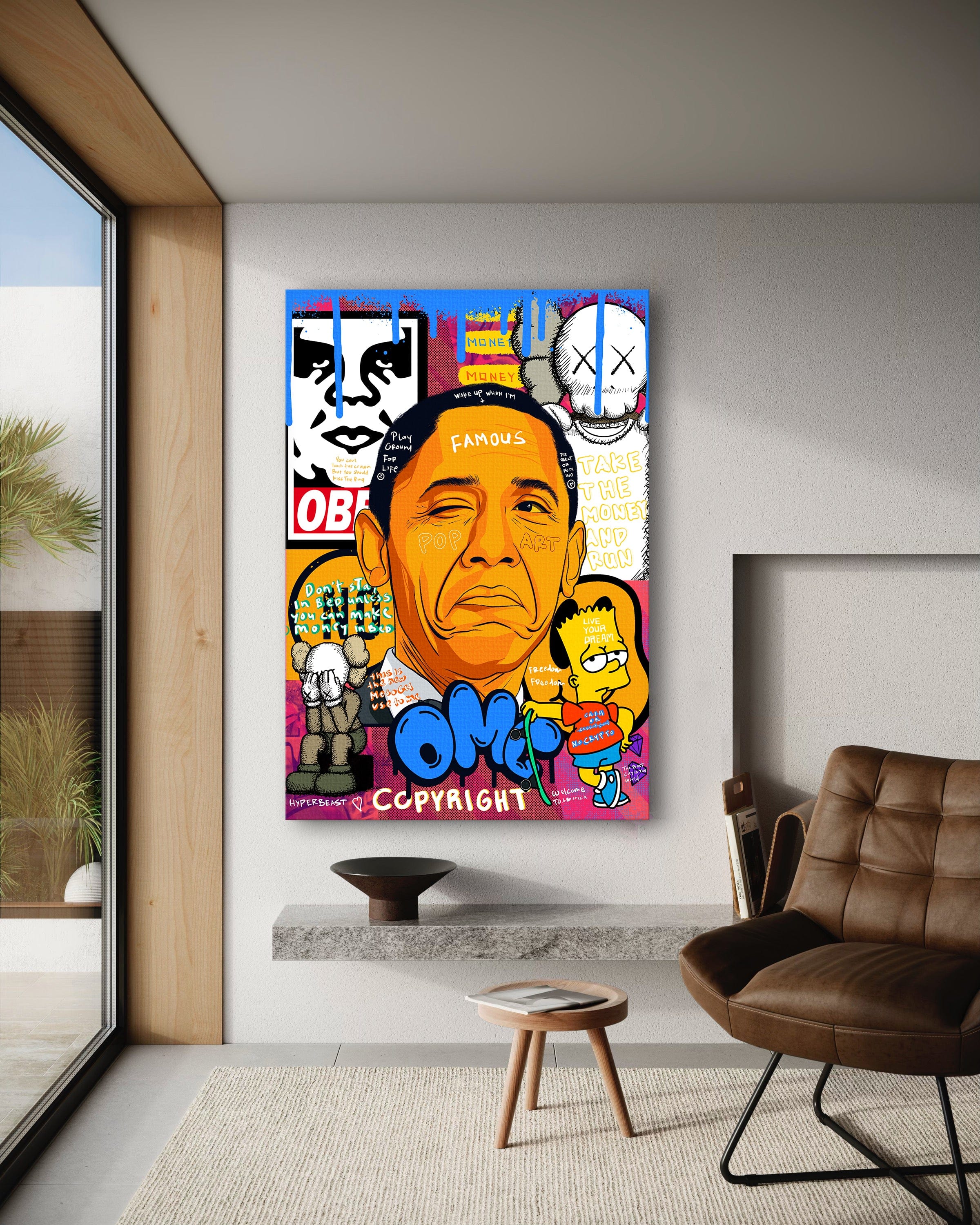 Obama - Leinwandbild Pop Art by SimpleCanvas