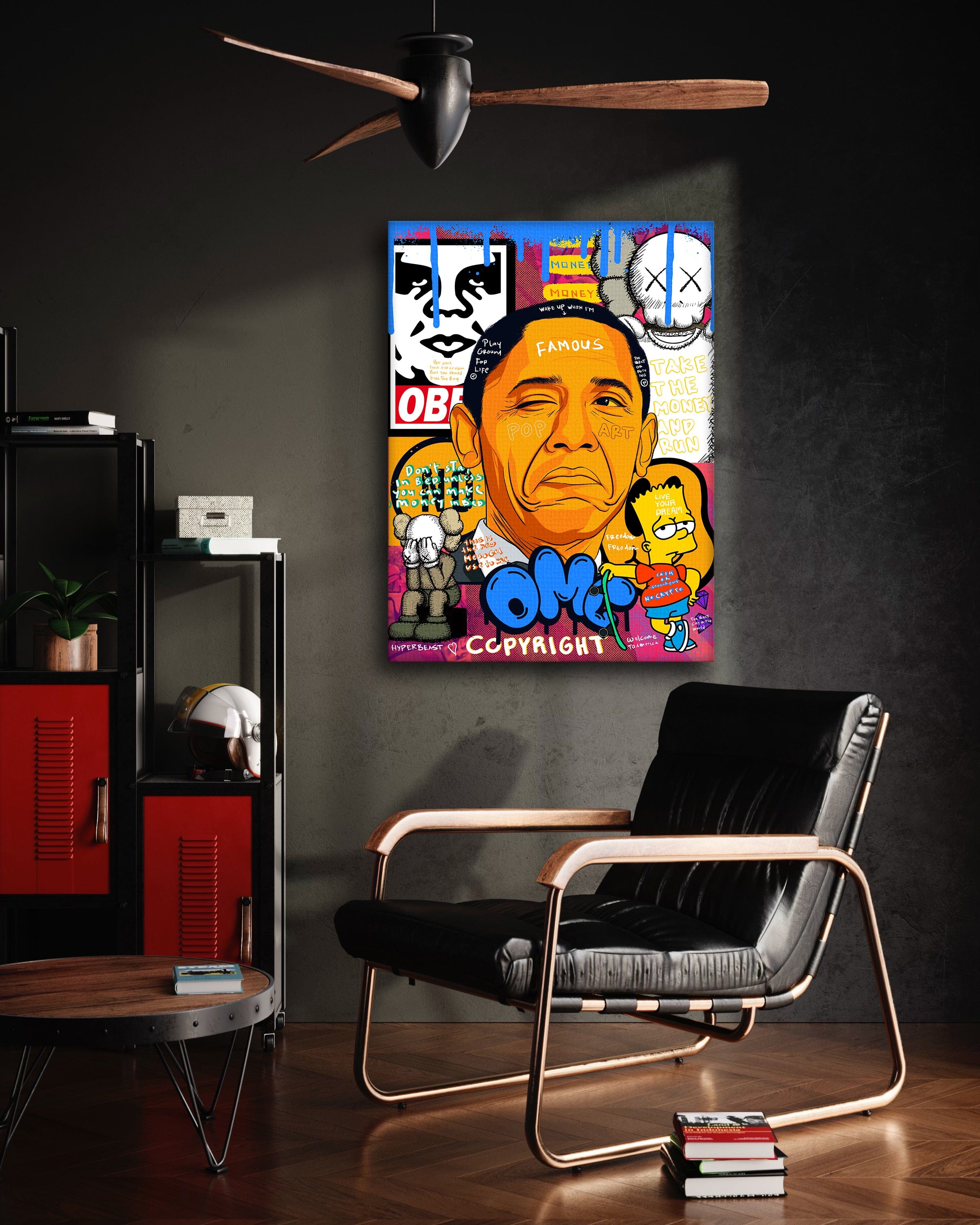 Obama - Leinwandbild Pop Art by SimpleCanvas
