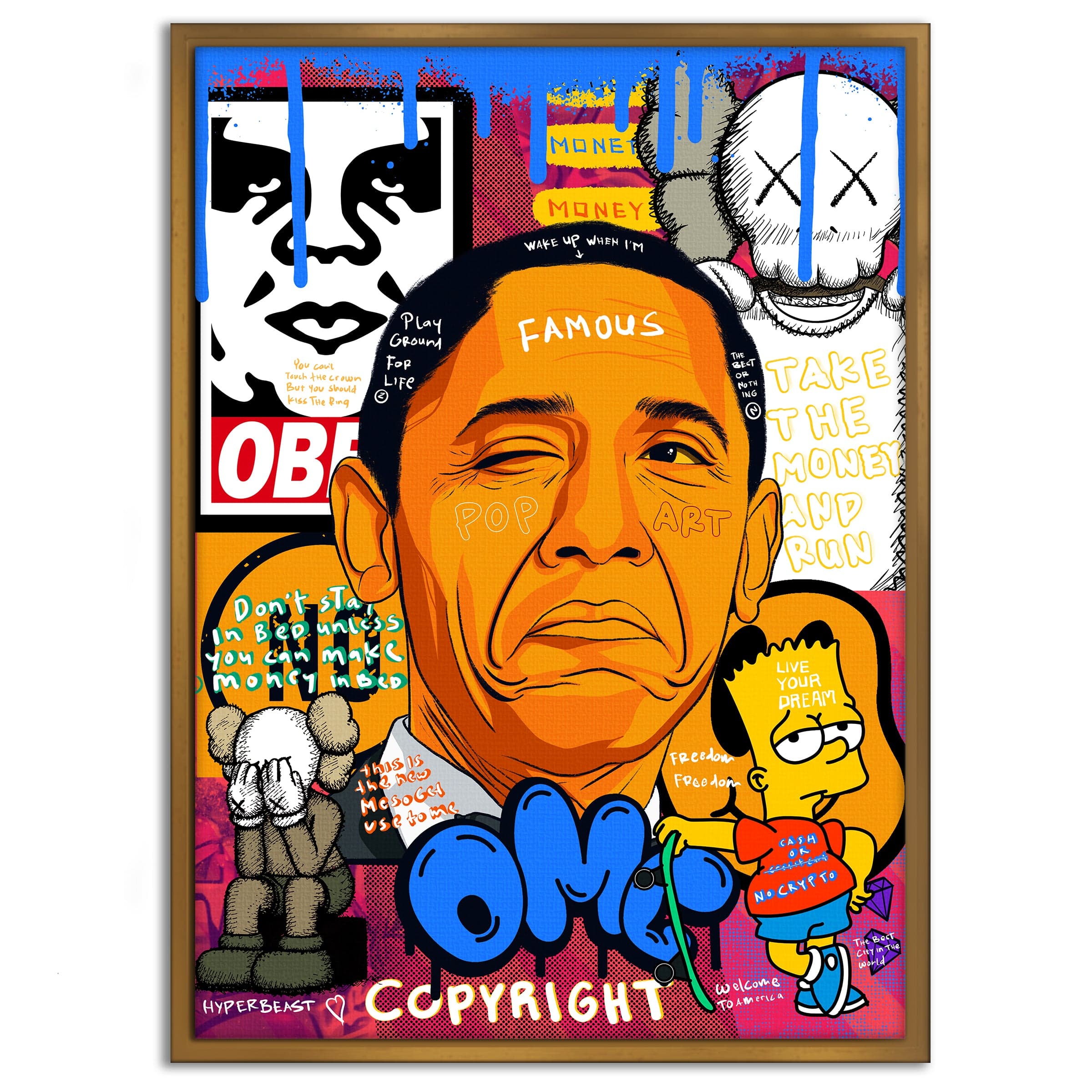 Obama - Leinwandbild Pop Art by SimpleCanvas