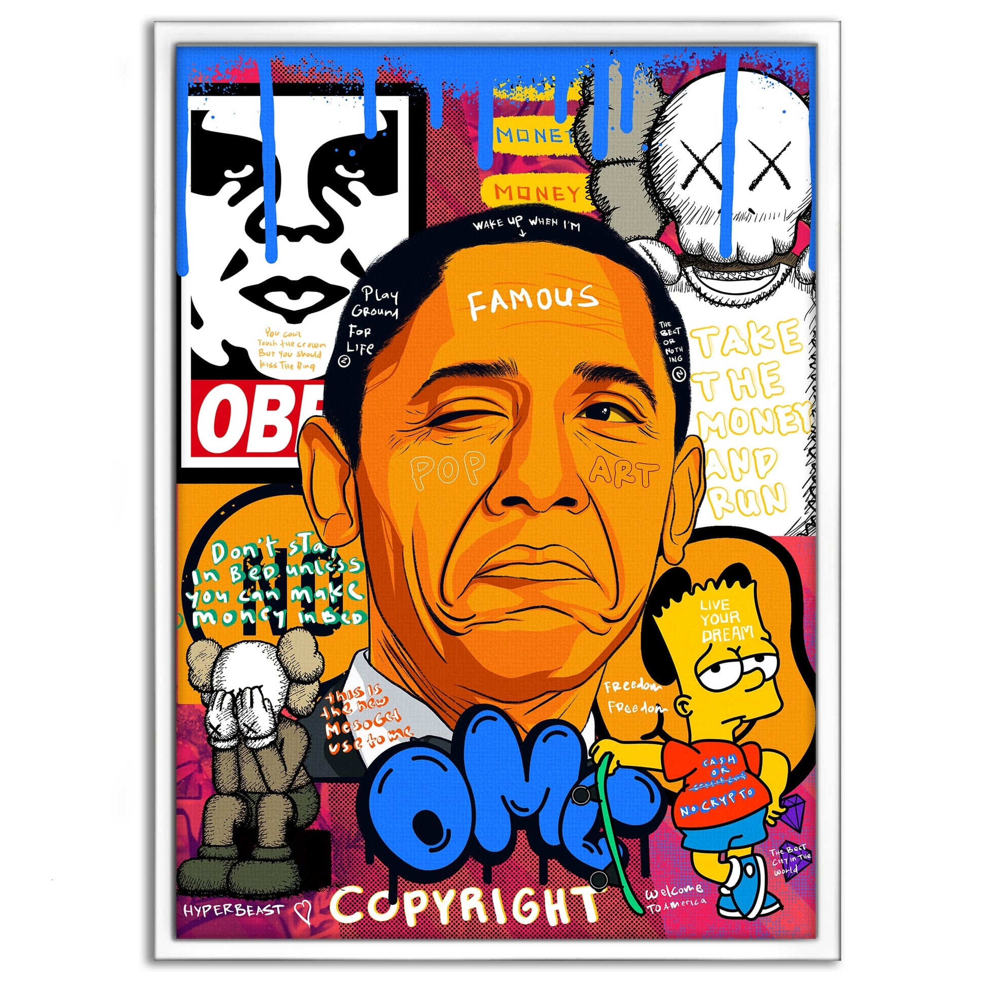Obama - Leinwandbild Pop Art by SimpleCanvas