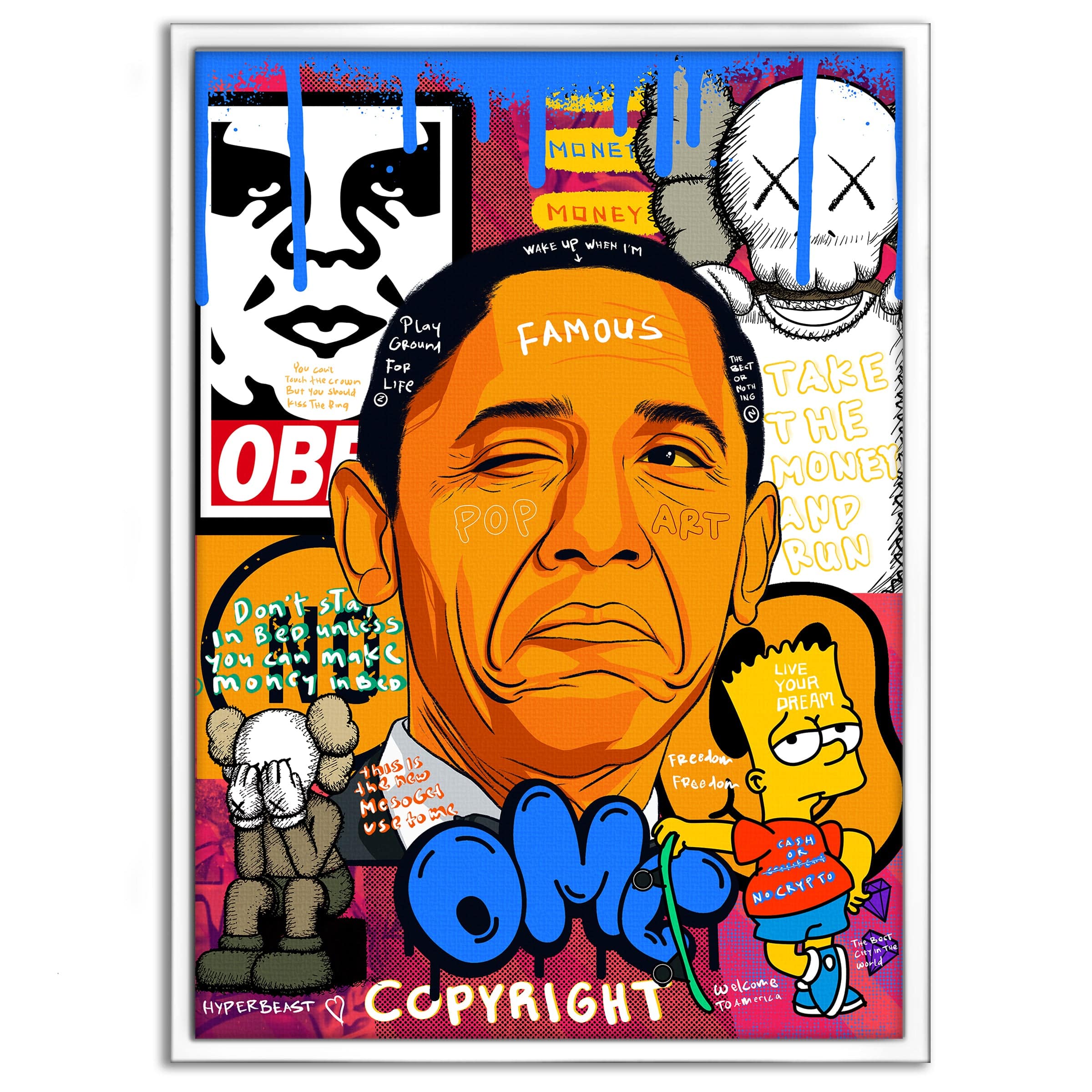 Obama - Leinwandbild Pop Art by SimpleCanvas