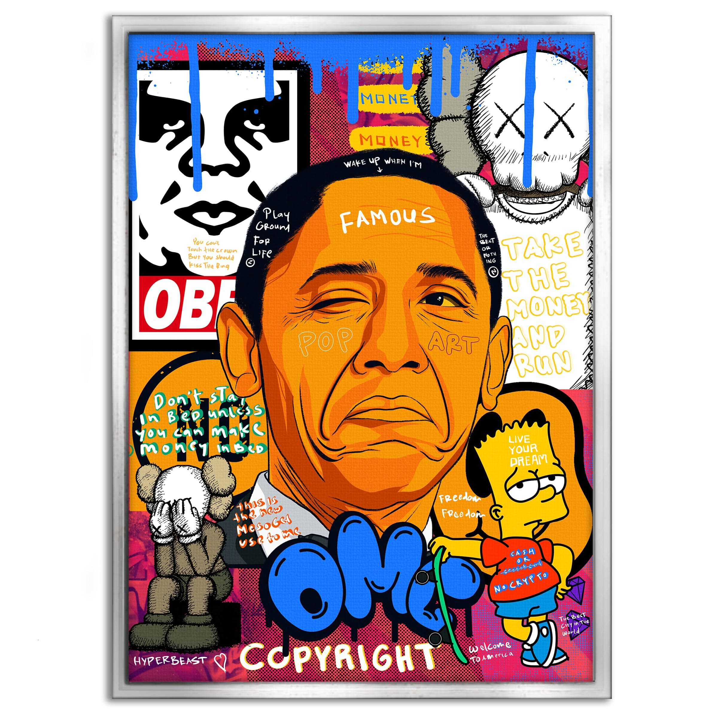 Obama - Leinwandbild Pop Art by SimpleCanvas