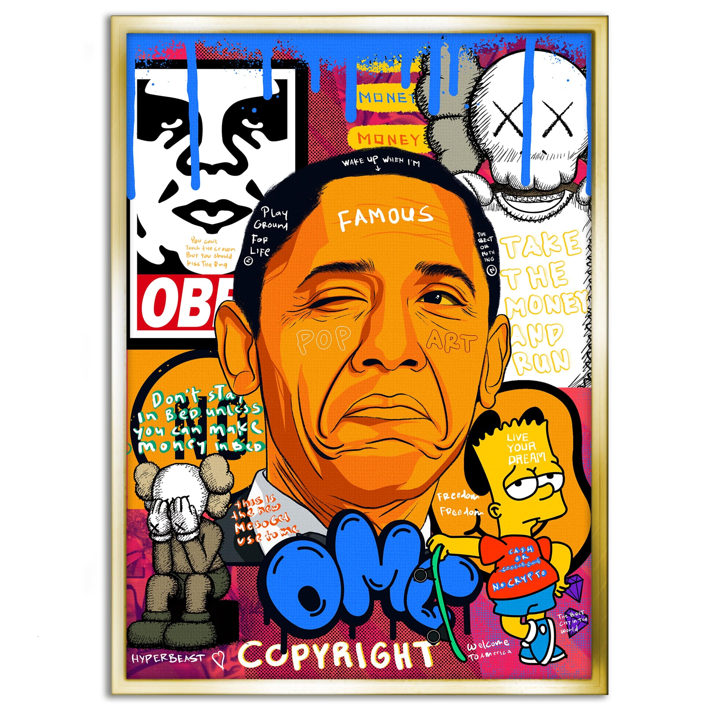 Obama - Leinwandbild Pop Art by SimpleCanvas