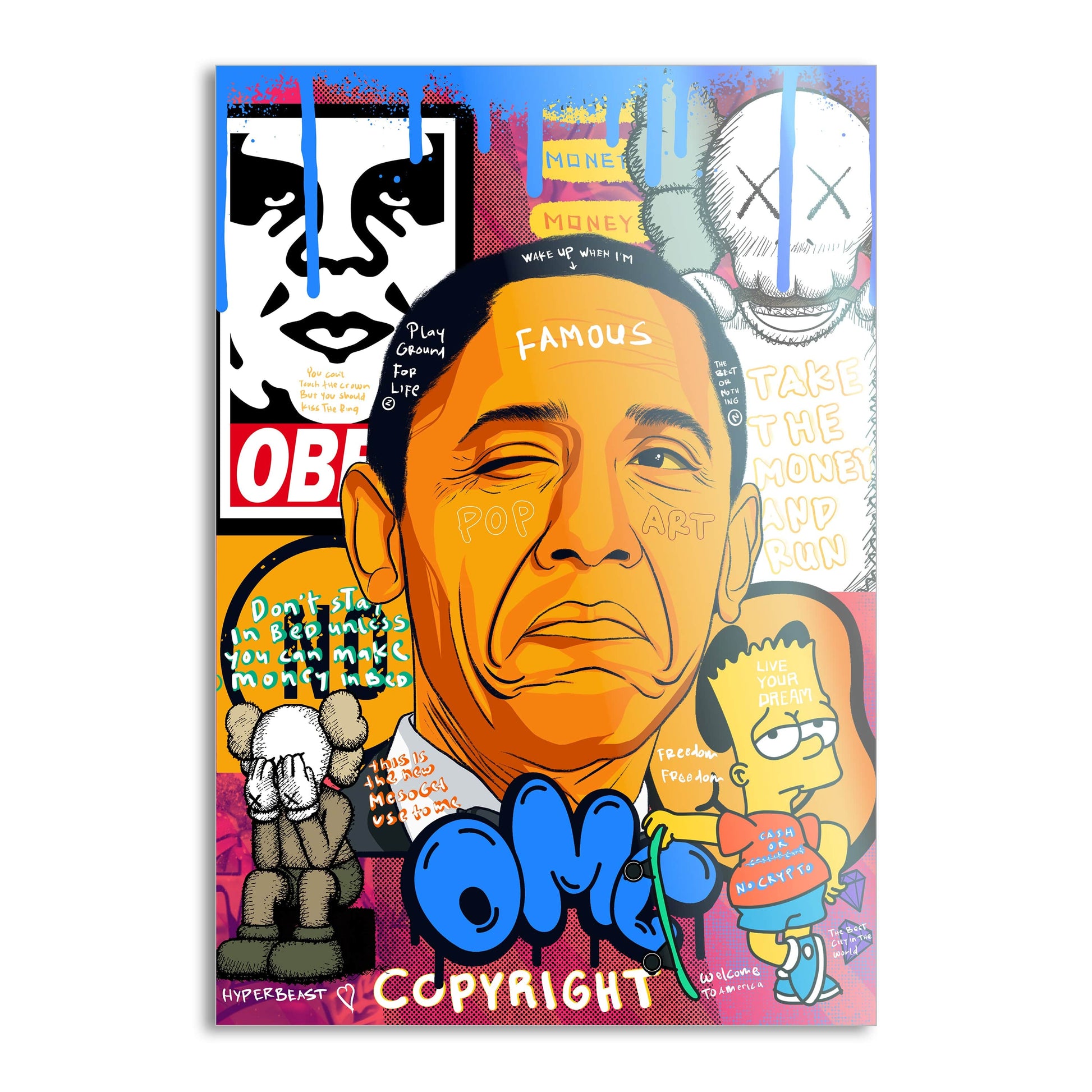 Obama - Leinwandbild Pop Art by SimpleCanvas