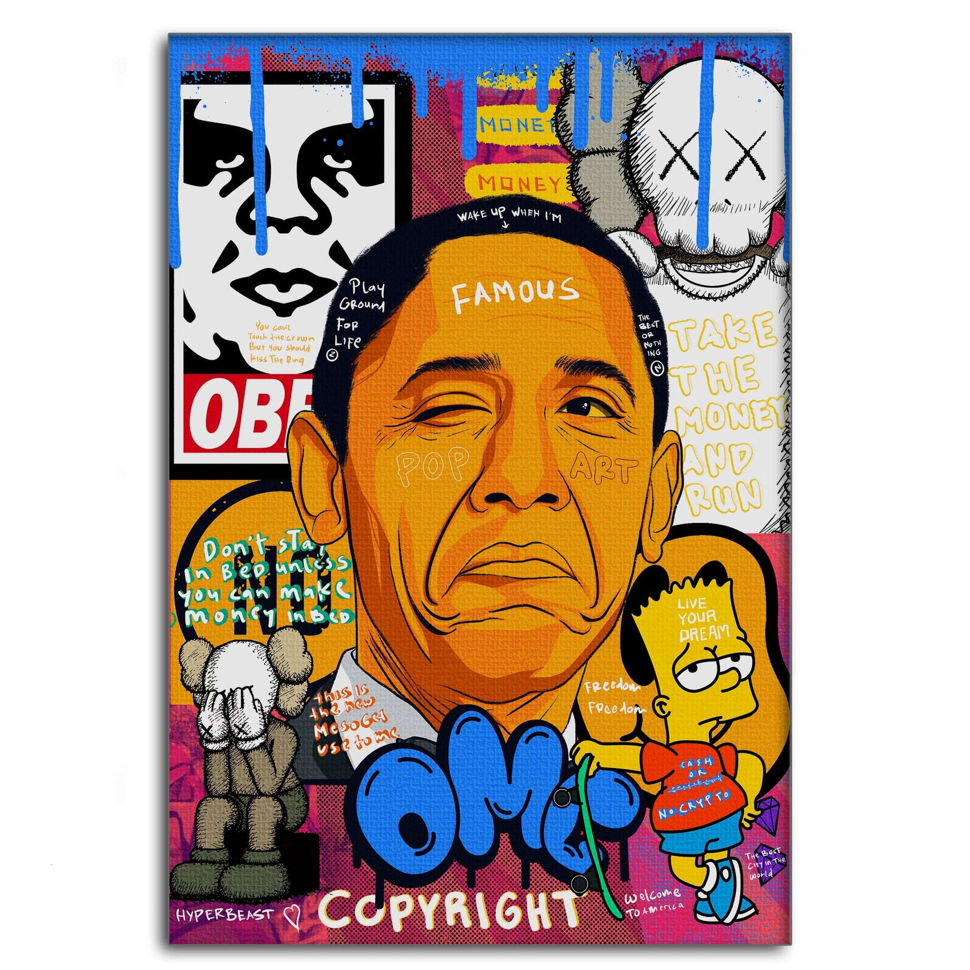Obama - Leinwandbild Pop Art by SimpleCanvas