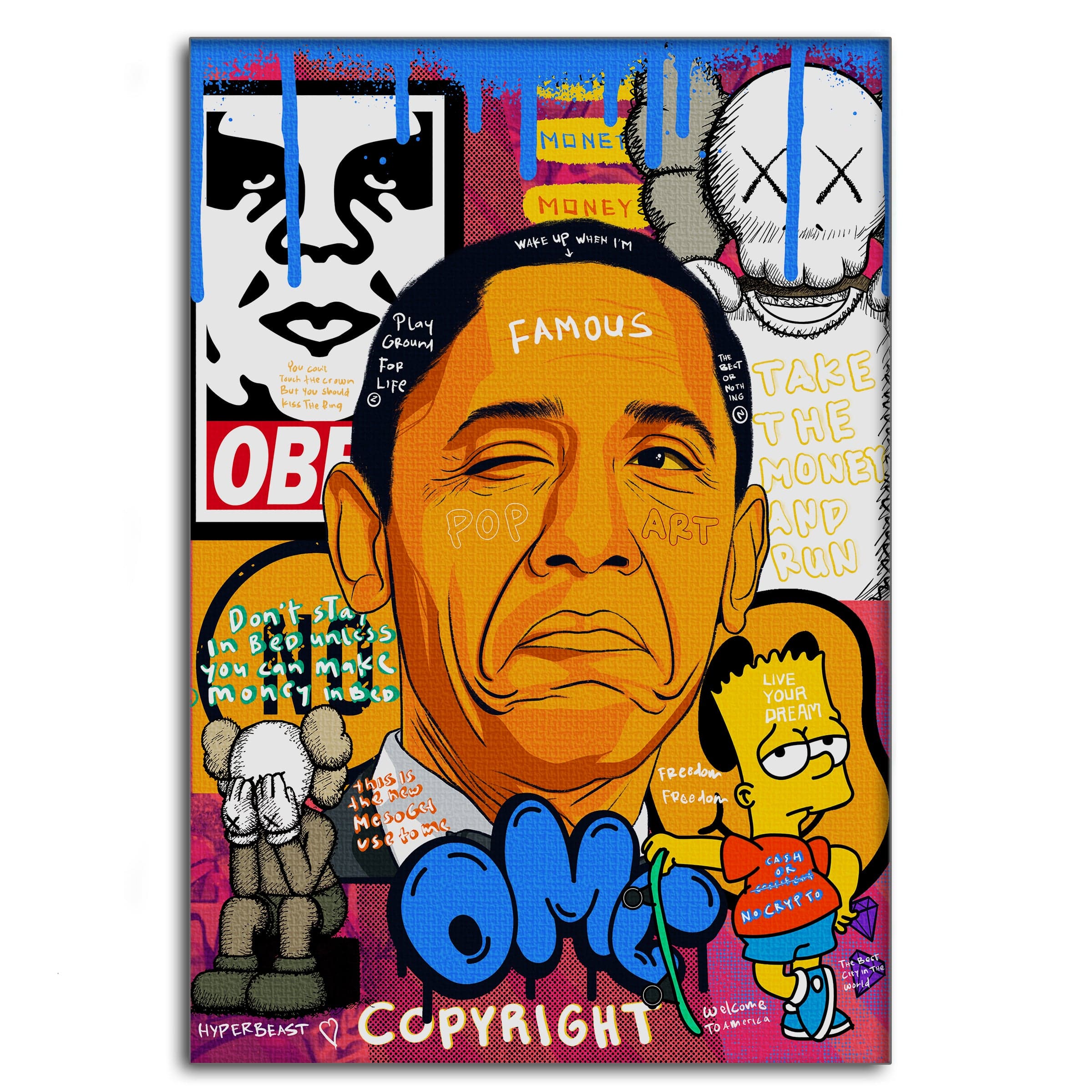 Obama - Leinwandbild Pop Art