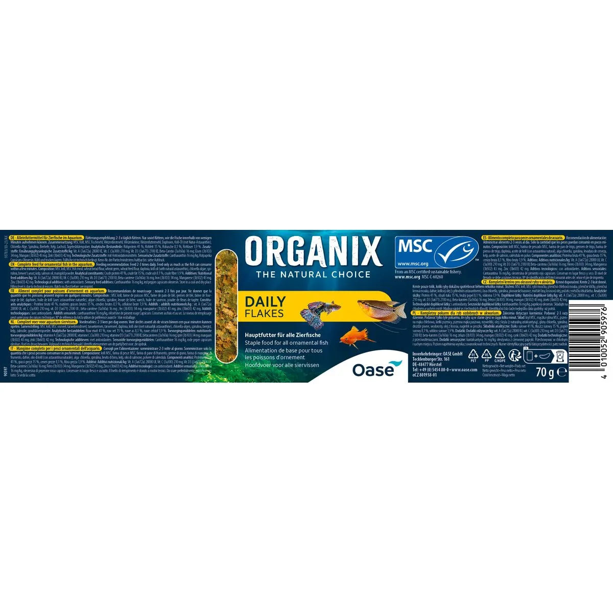 ORGANIX Daily Flakes 500 ml MSC - Japankoi.net