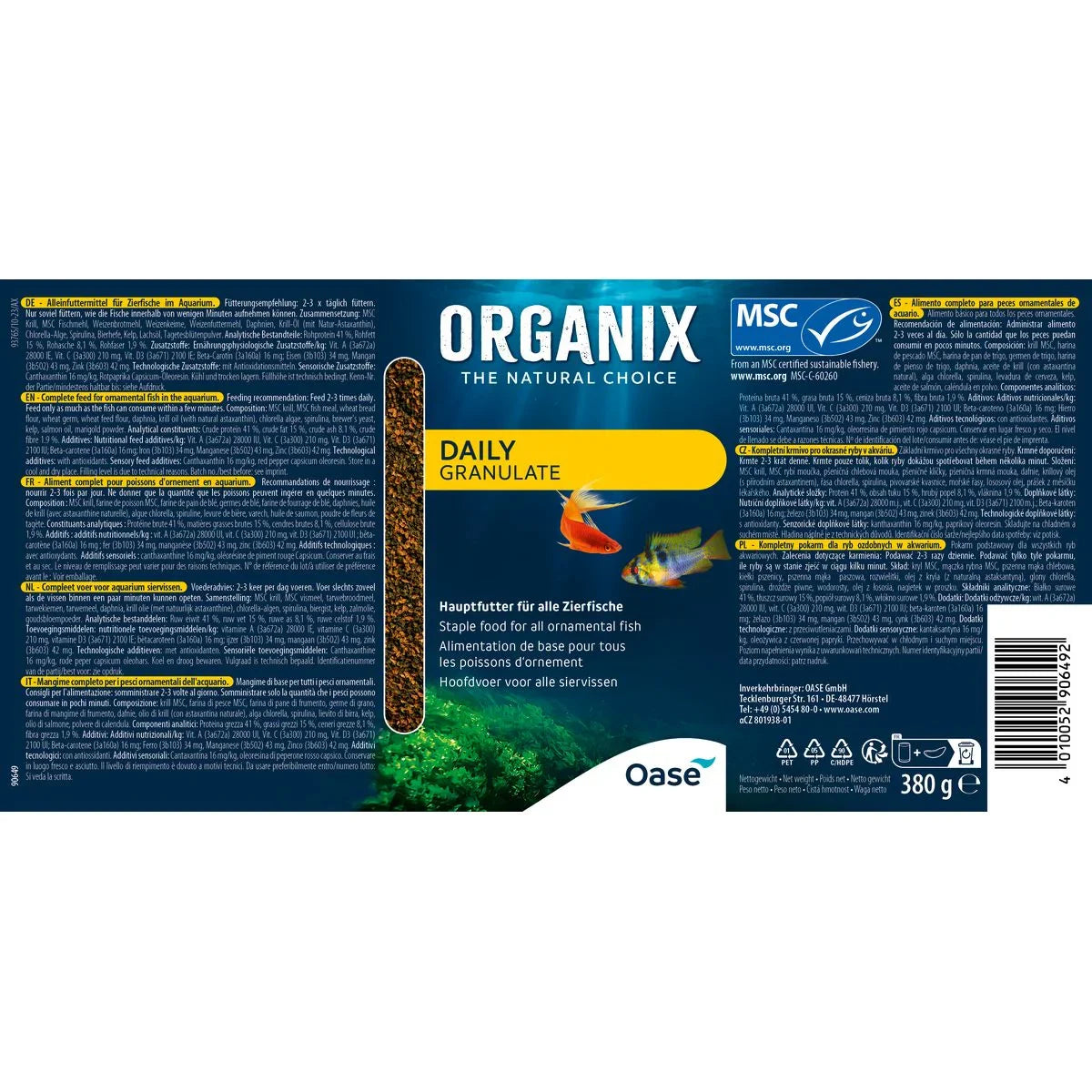 ORGANIX Daily Granulate 1000 ml MSC - Japankoi.net