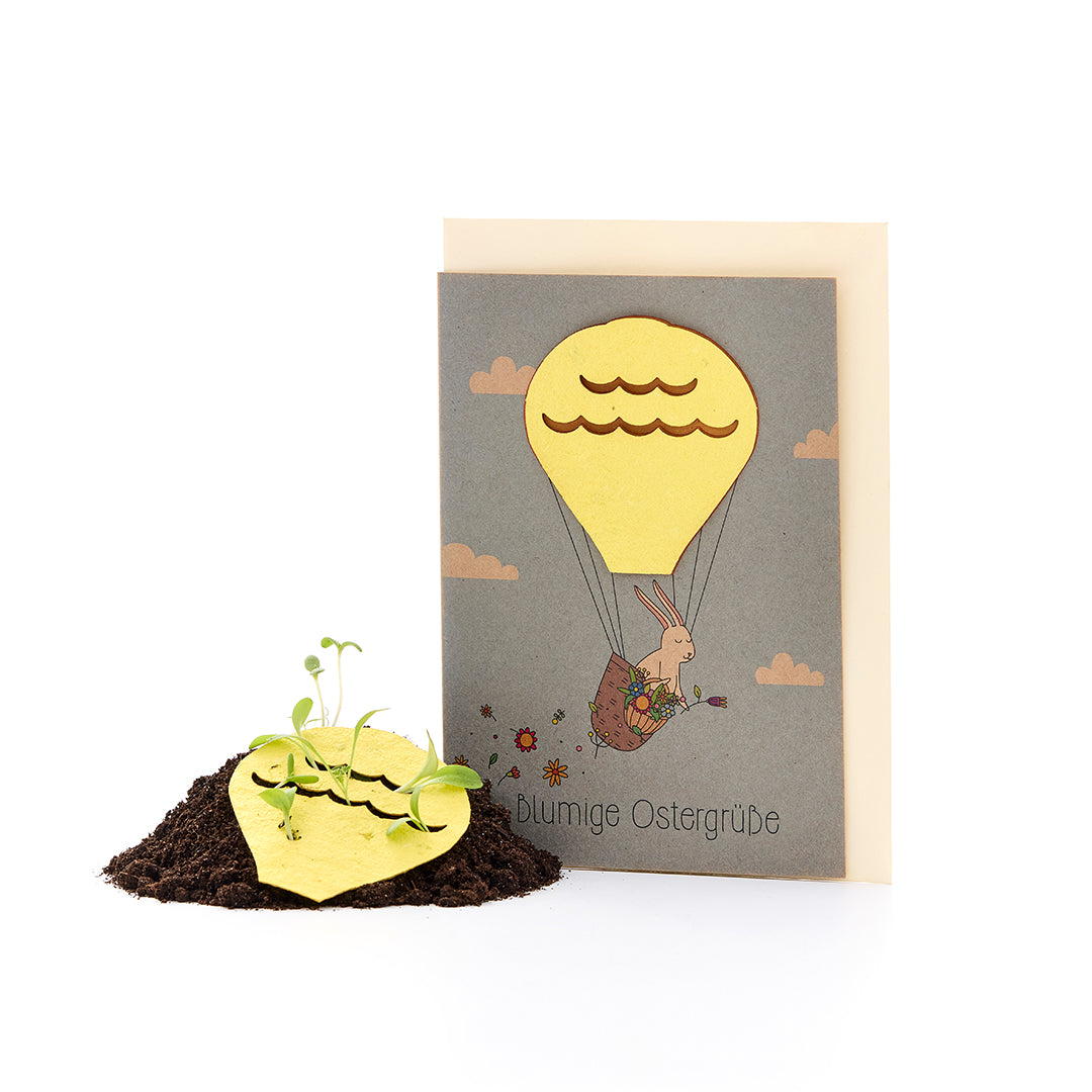 Osterkarte "Blumige Grüße"