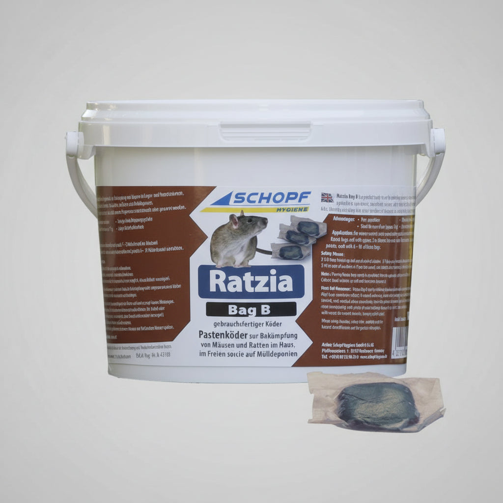 Schopf Ratzia Bag B 25 (blau) 3 kg Brodifacoum Rattenköder