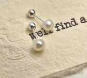Ohrstecker aus 925er Sterling-Silber, Mini-Süßwasser-Perle, 0,8mm
