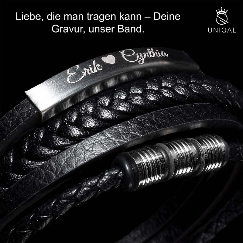 Silver Shape Echtes Rindsleder Lederarmband Unisex Gravierbar Silber 19 21 23 cm Mit Gratis Luxus Etui