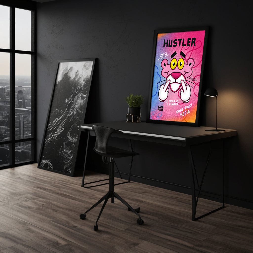 Pink Panther Hustler - Leinwandbild Pop Art