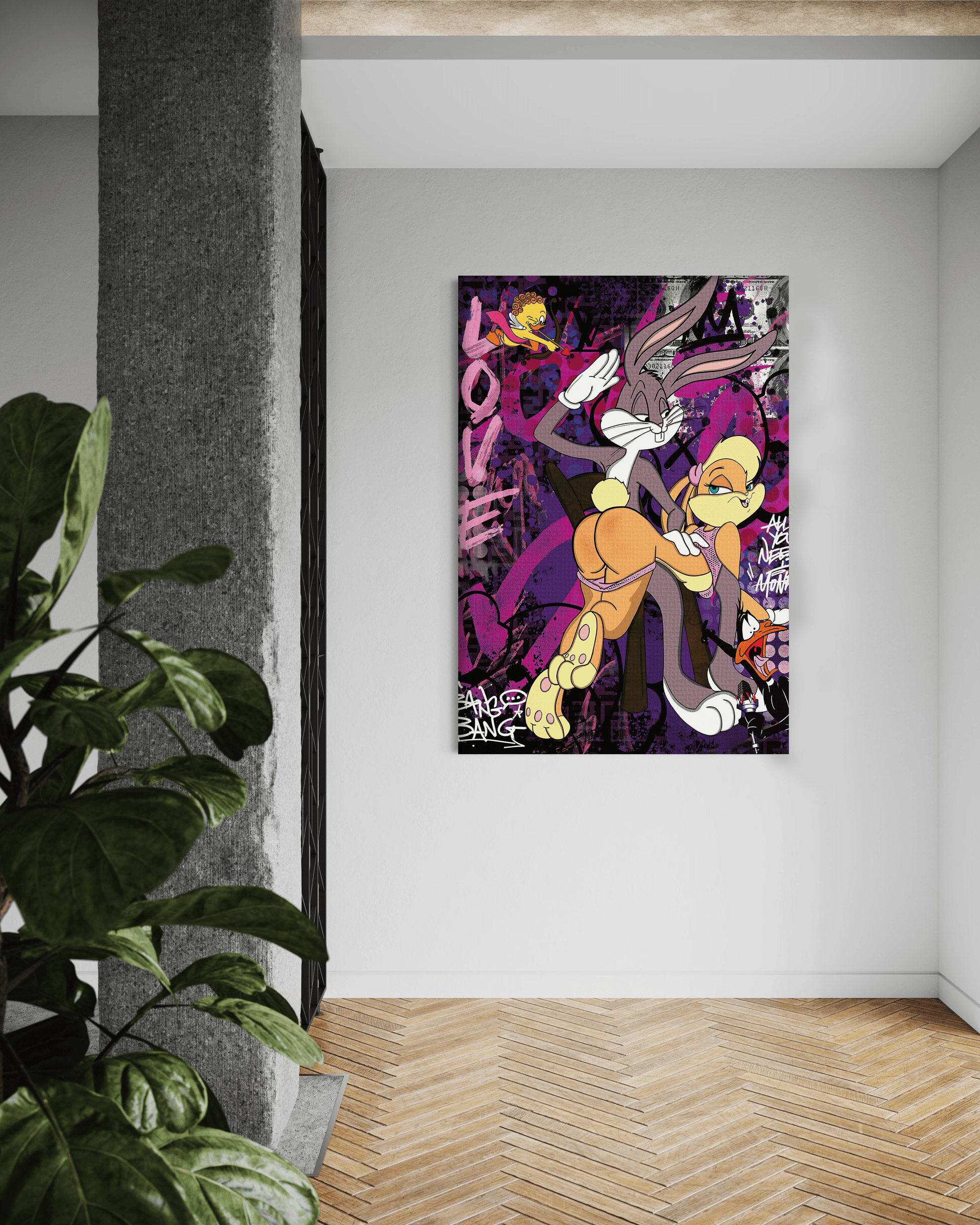 Playing Bugs B. - Leinwandbild Pop Art by SimpleCanvas