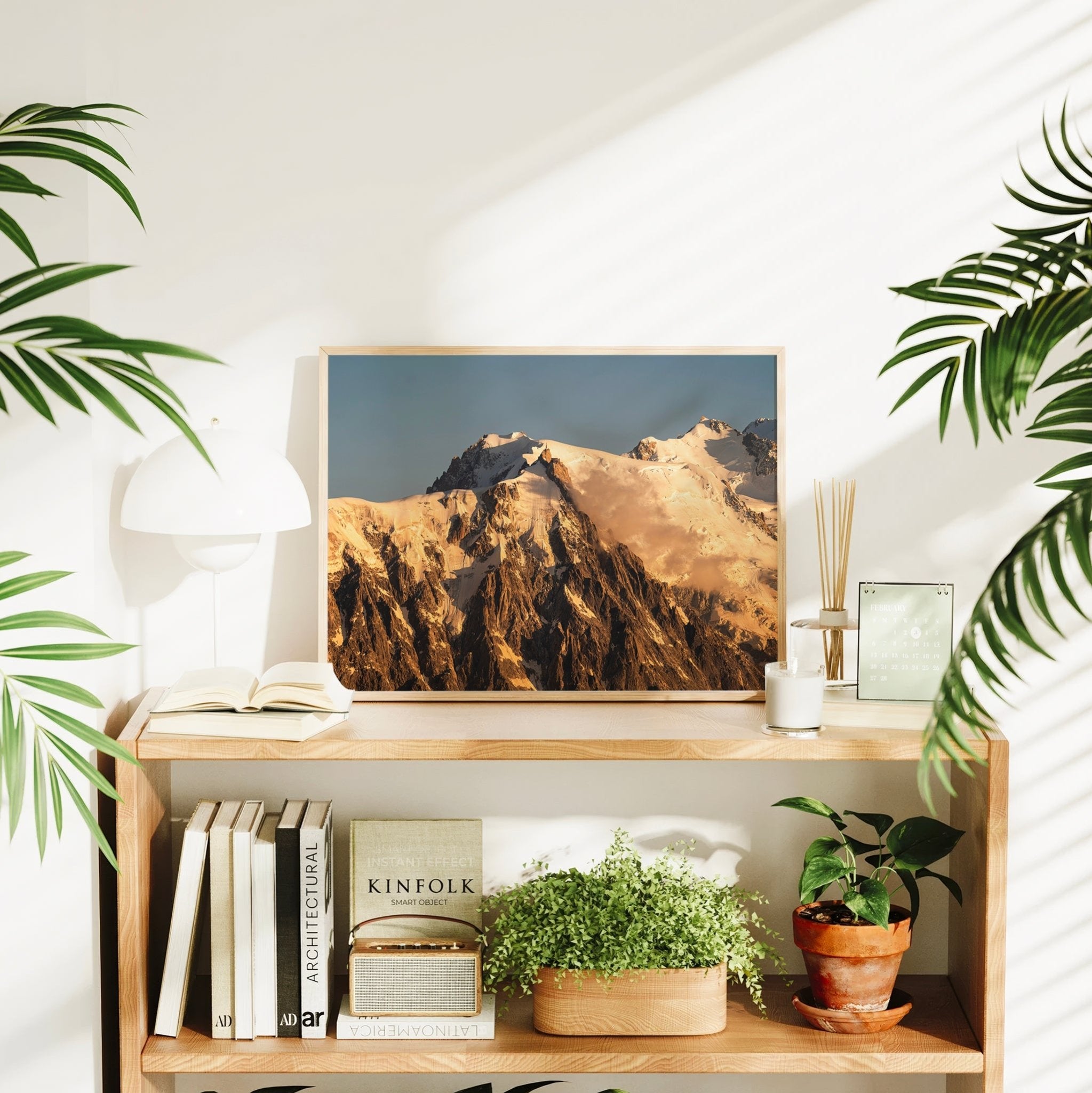 Aiguille du Midi Sunset Wall Art - Golden Hour Chamonix Print