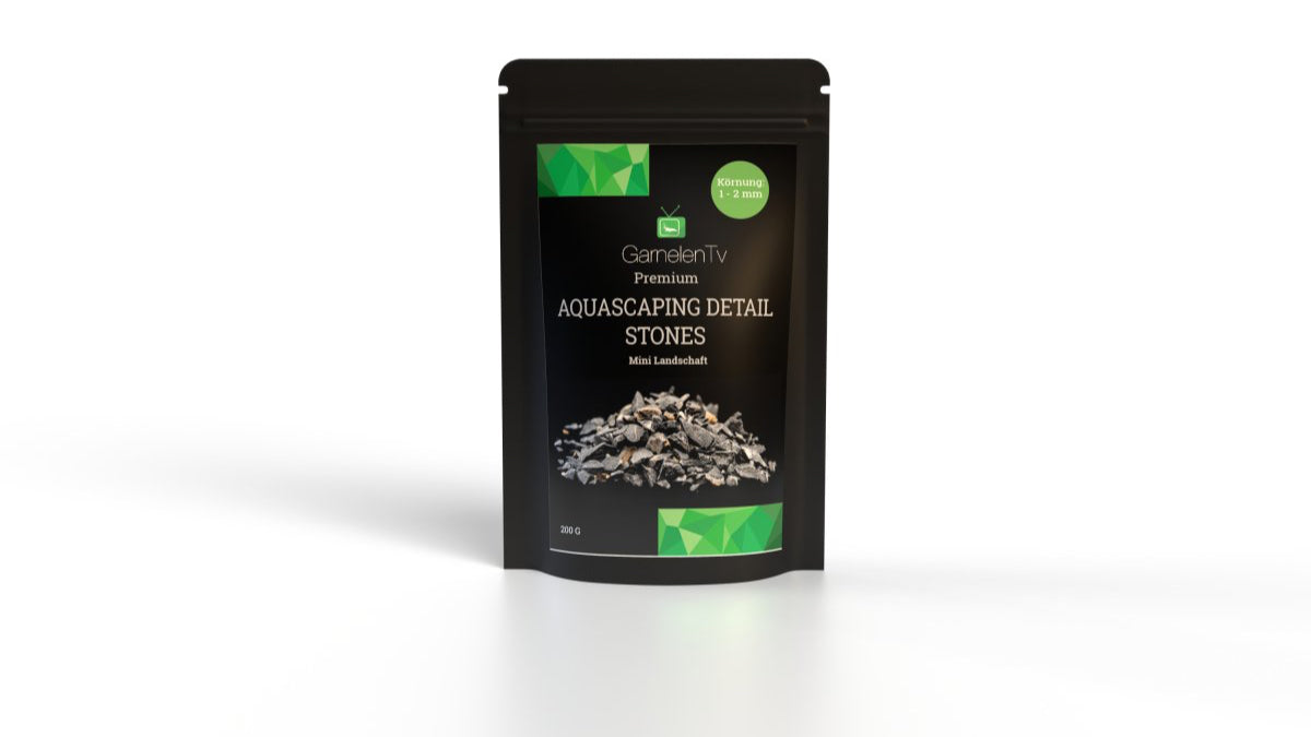 Premium Aquascaping Detail Stones "Mini Landschaft" 1 -2 mm in der Verpackung, geeignet für Aquascaping.