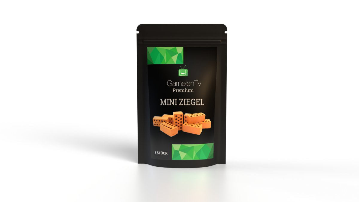 Premium Mini Ziegel "Terra" in einer Packung mit 8 Stück für Garnelenaquarien und Aquarien mit Wirbellosen.