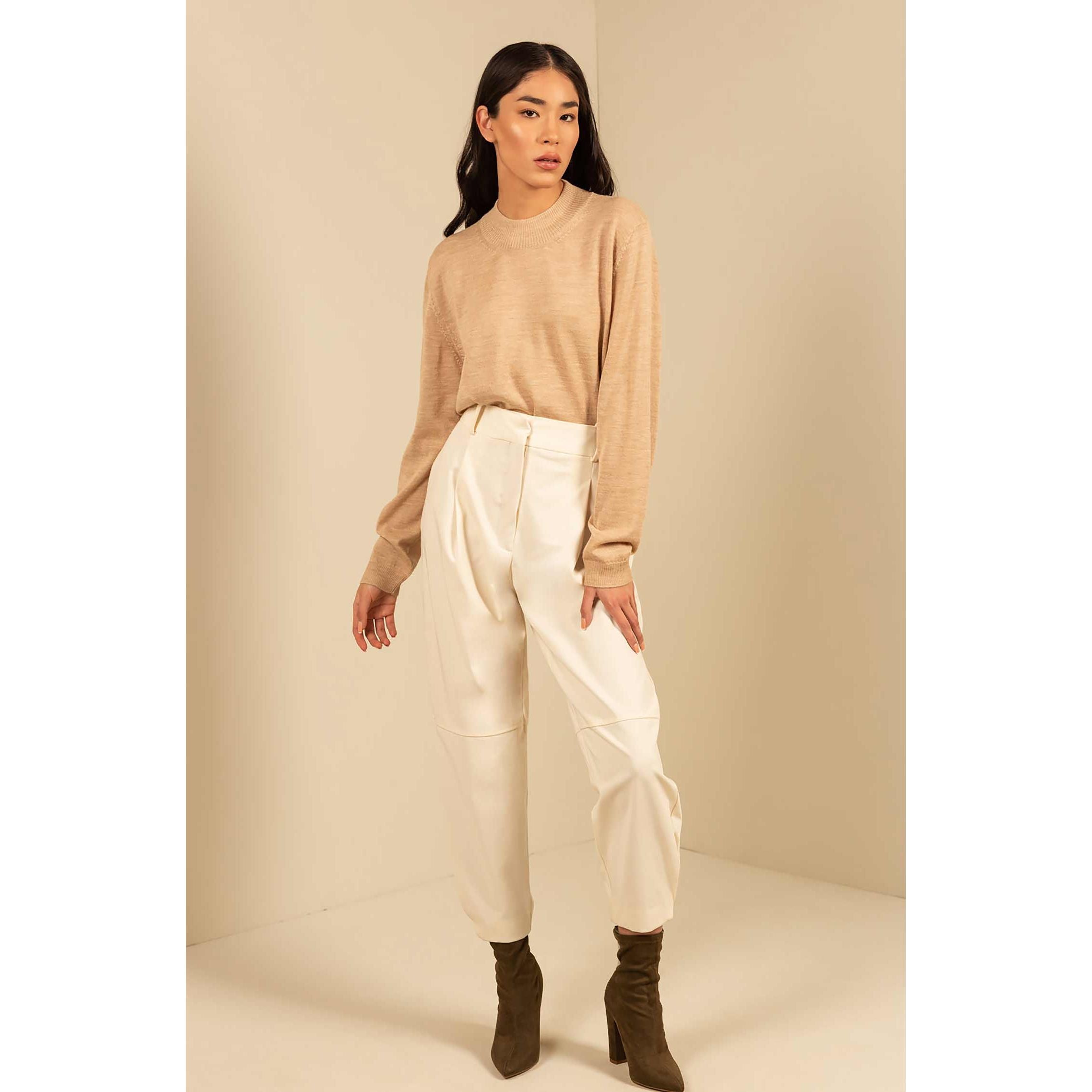 KUNA - Alpaka Damen Pullover Turtleneck - Anahi – 100 % Baby‑Alpaka