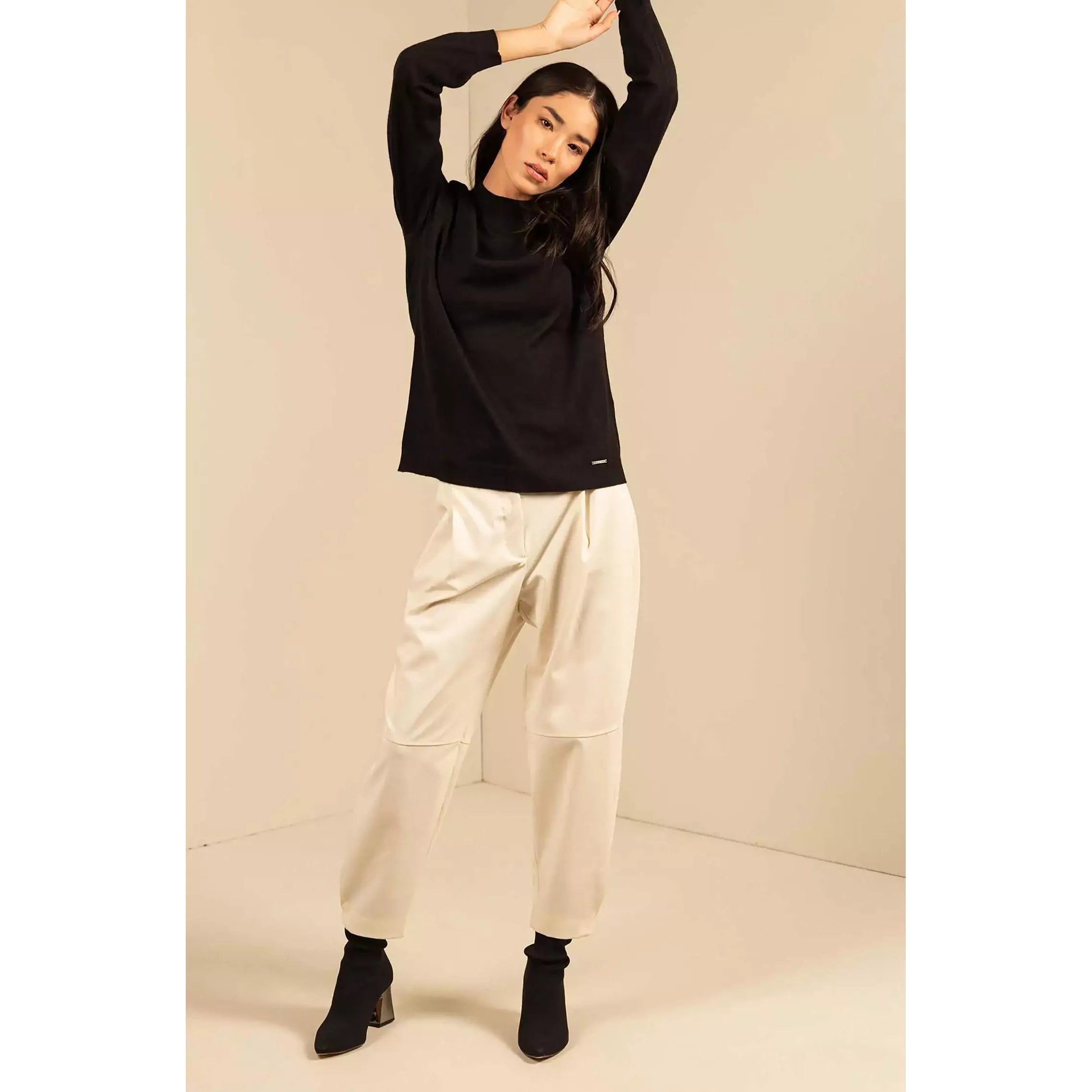 KUNA - Alpaka Damen Pullover Turtleneck - Anahi – 100 % Baby‑Alpaka