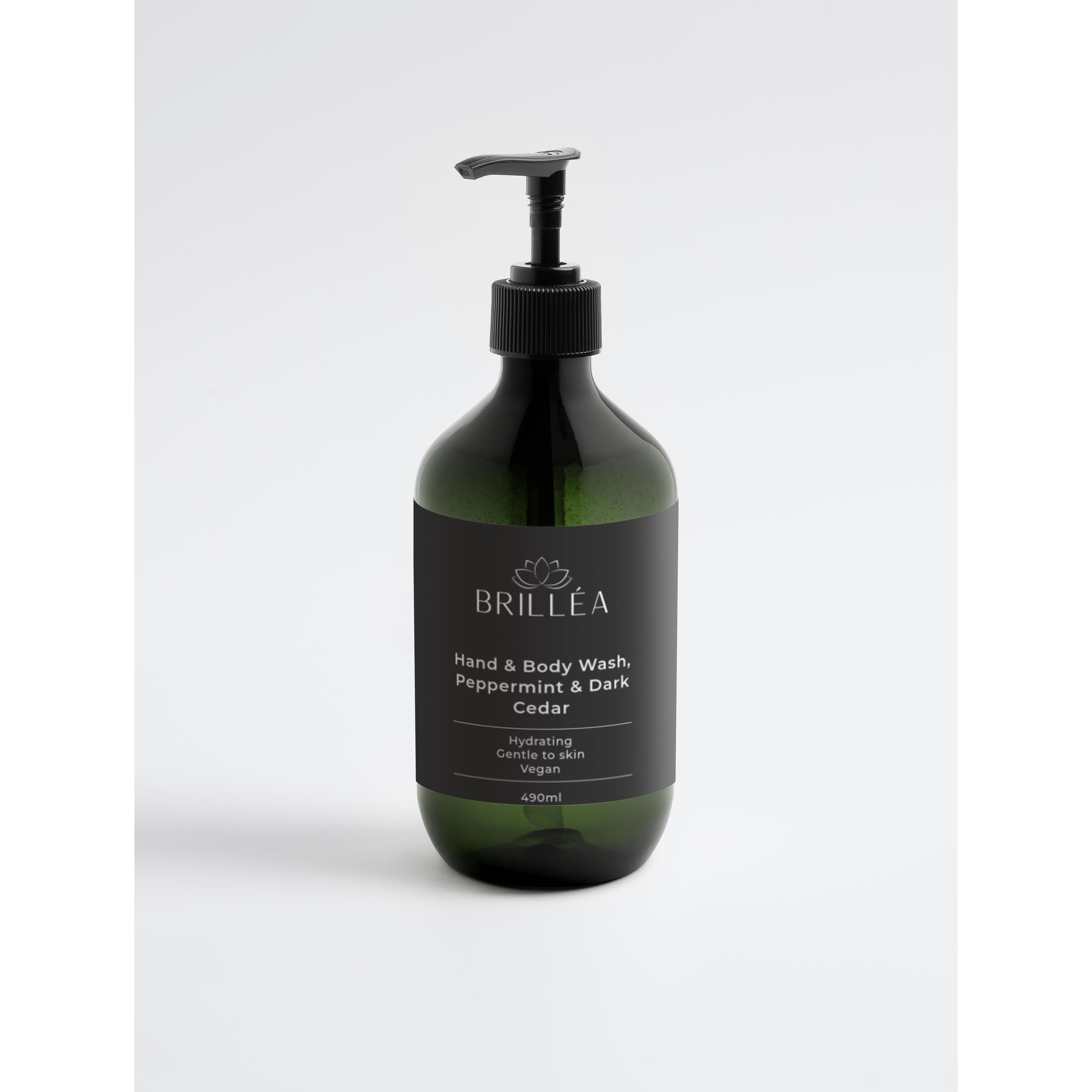 Naturseife Hand & Body Pfefferminze & Dunkle Zeder - 490ml