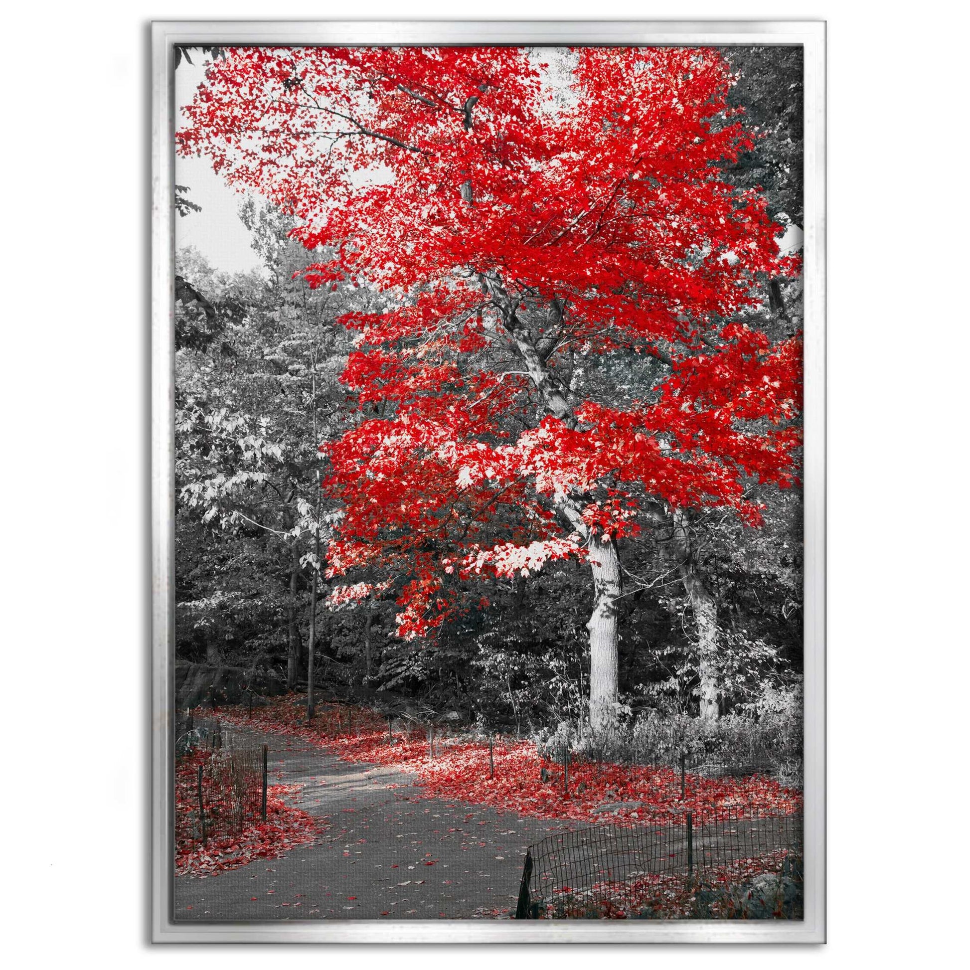 Red Autumn - Leinwandbild Landschaft by SimpleCanvas