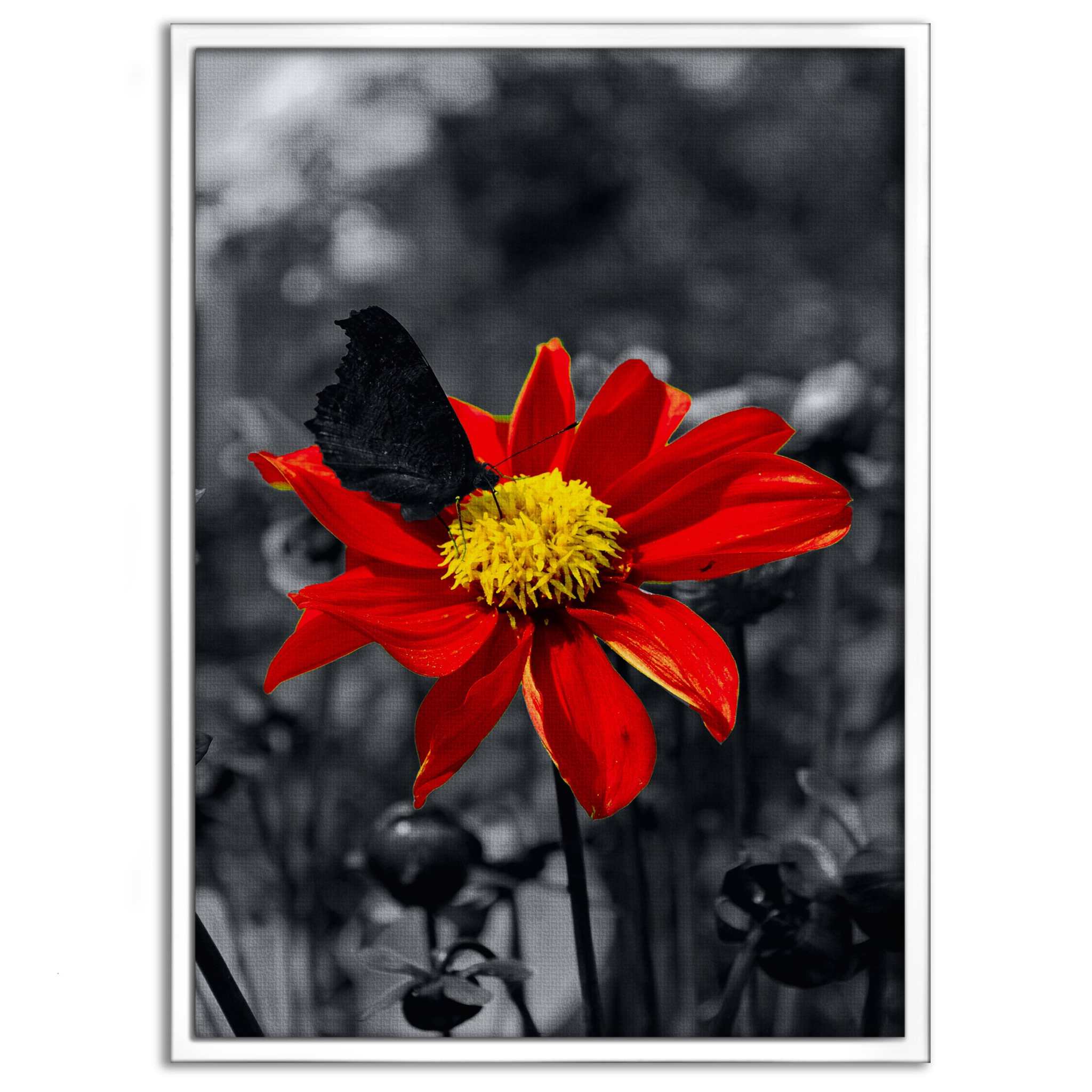 Red Flower - Leinwandbild Landschaft by SimpleCanvas