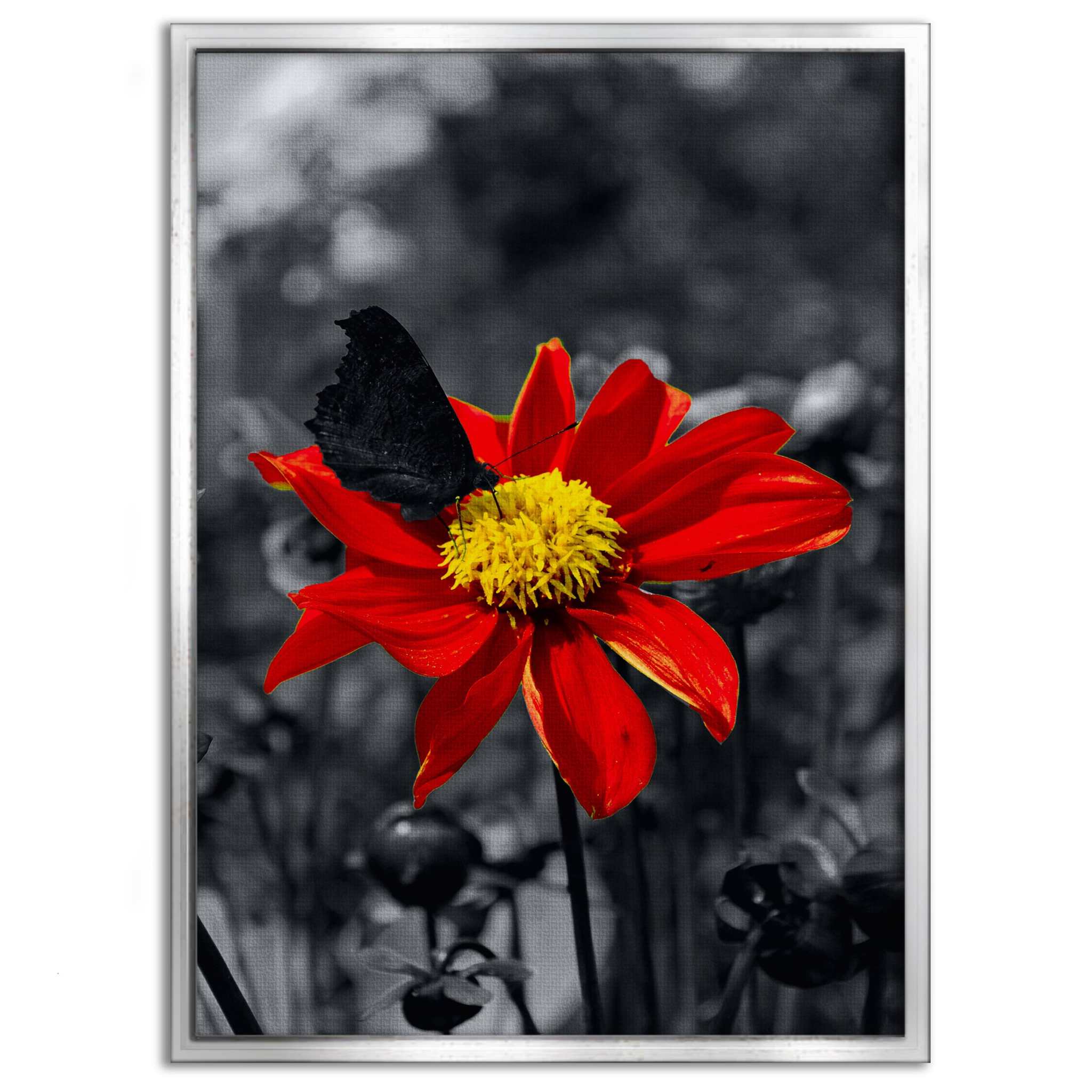 Red Flower - Leinwandbild Landschaft by SimpleCanvas