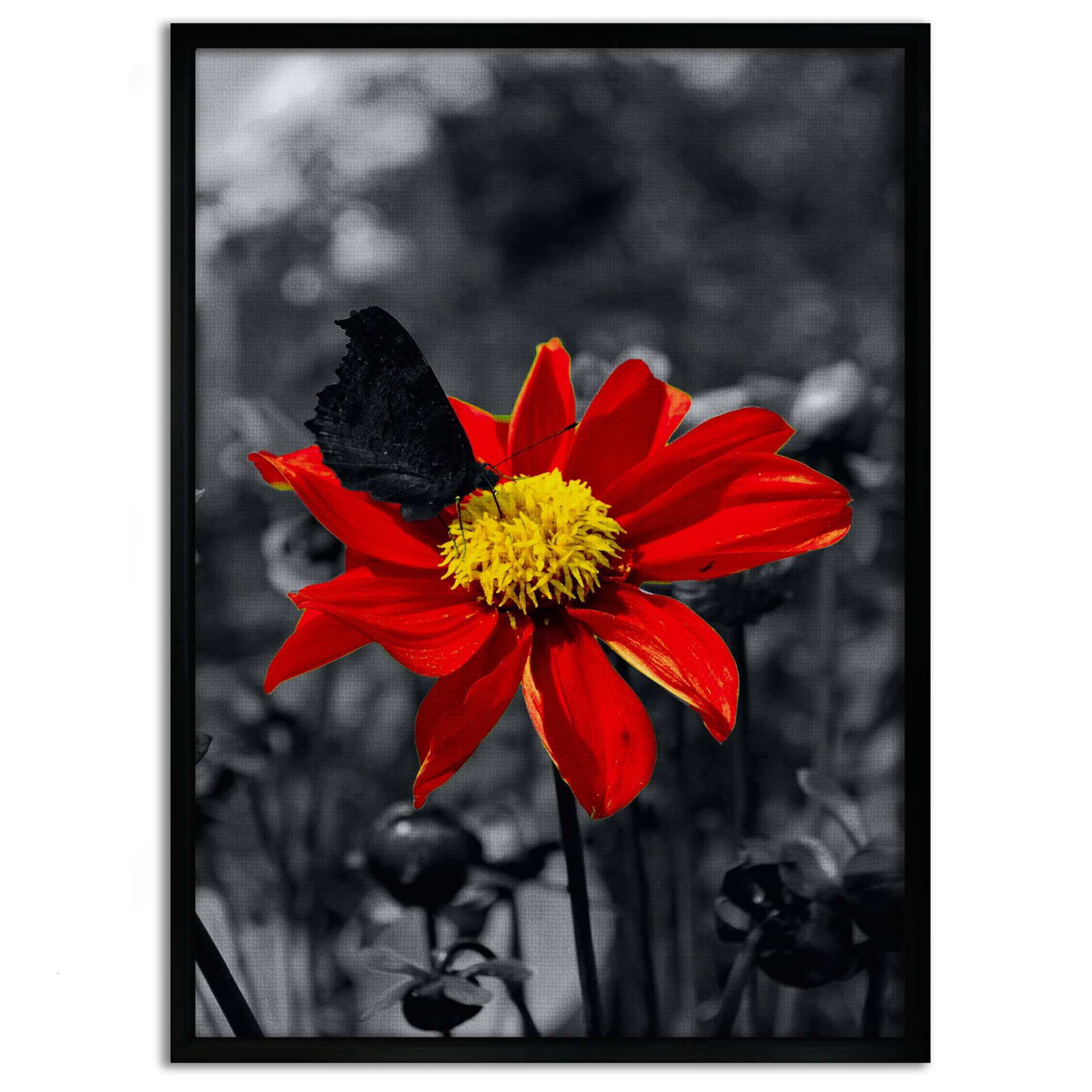 Red Flower - Leinwandbild Landschaft by SimpleCanvas