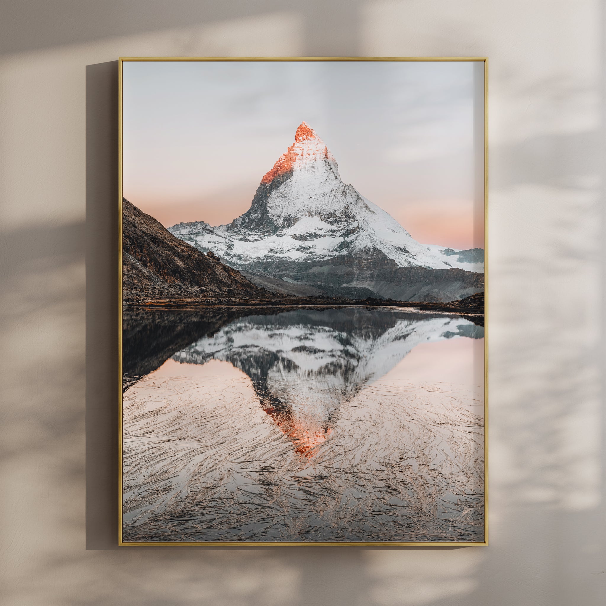 Matterhorn reflected in Riffelsee, Switzerland
