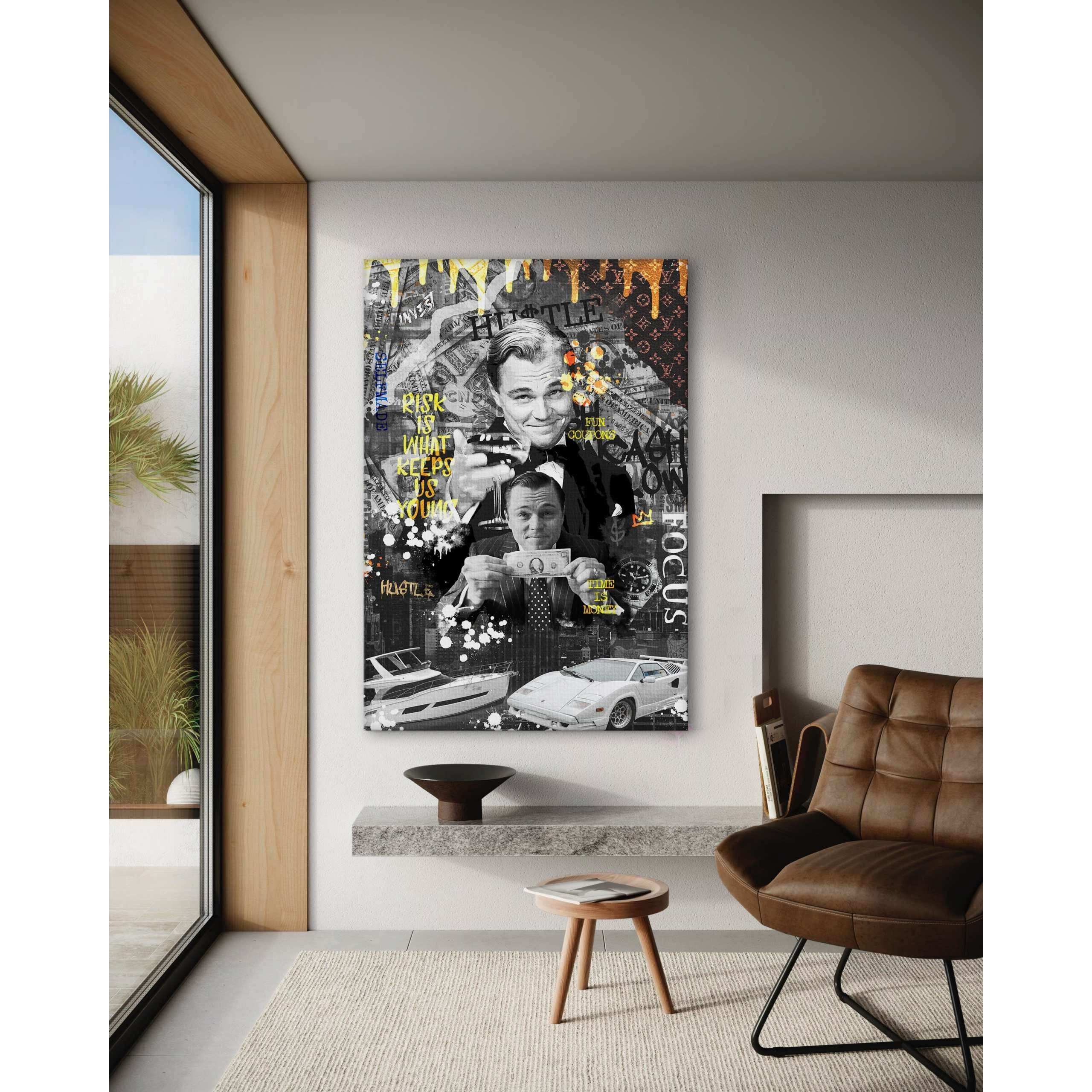 Risk is ... - Leinwandbild Motivation by SimpleCanvas