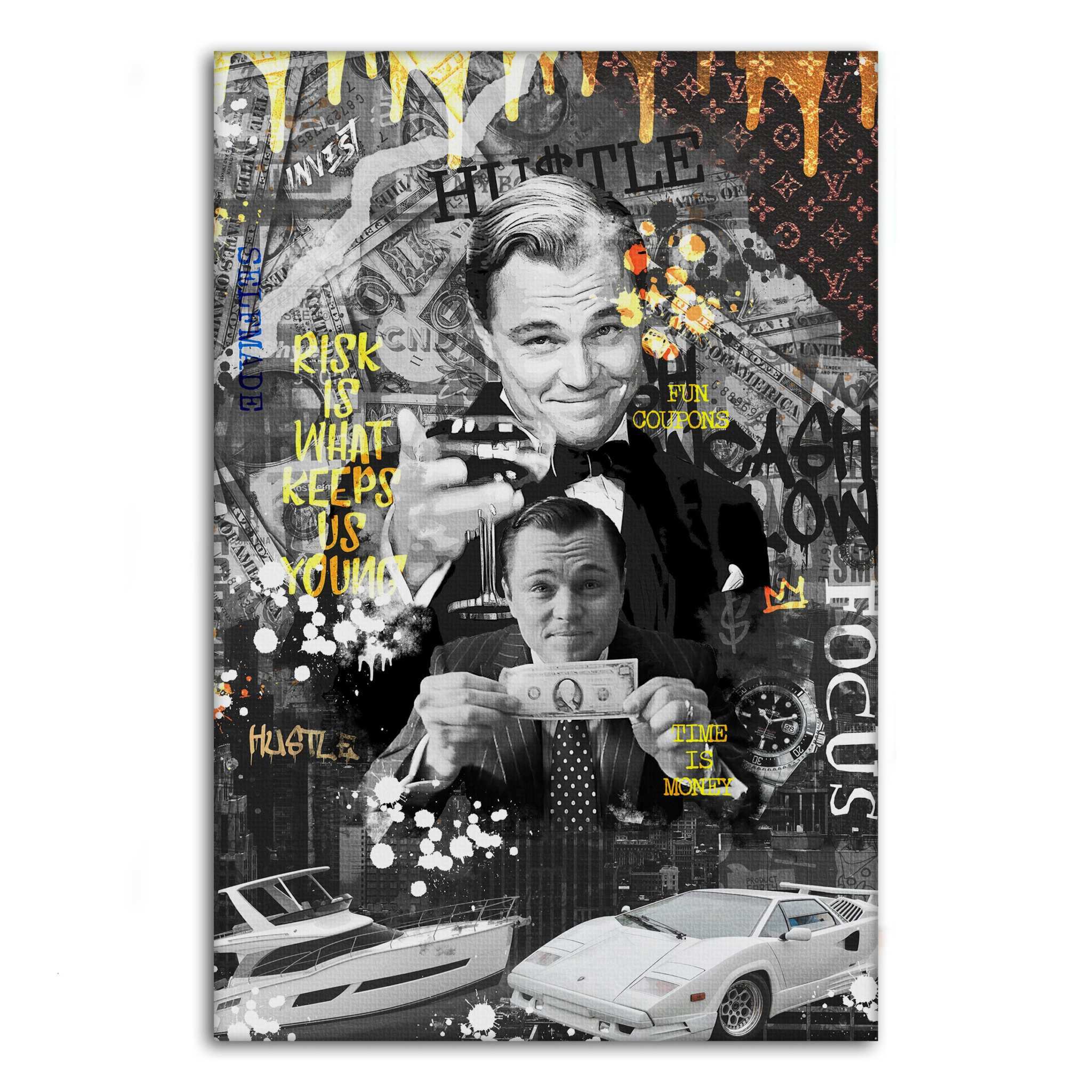 Risk is ... - Leinwandbild Motivation by SimpleCanvas