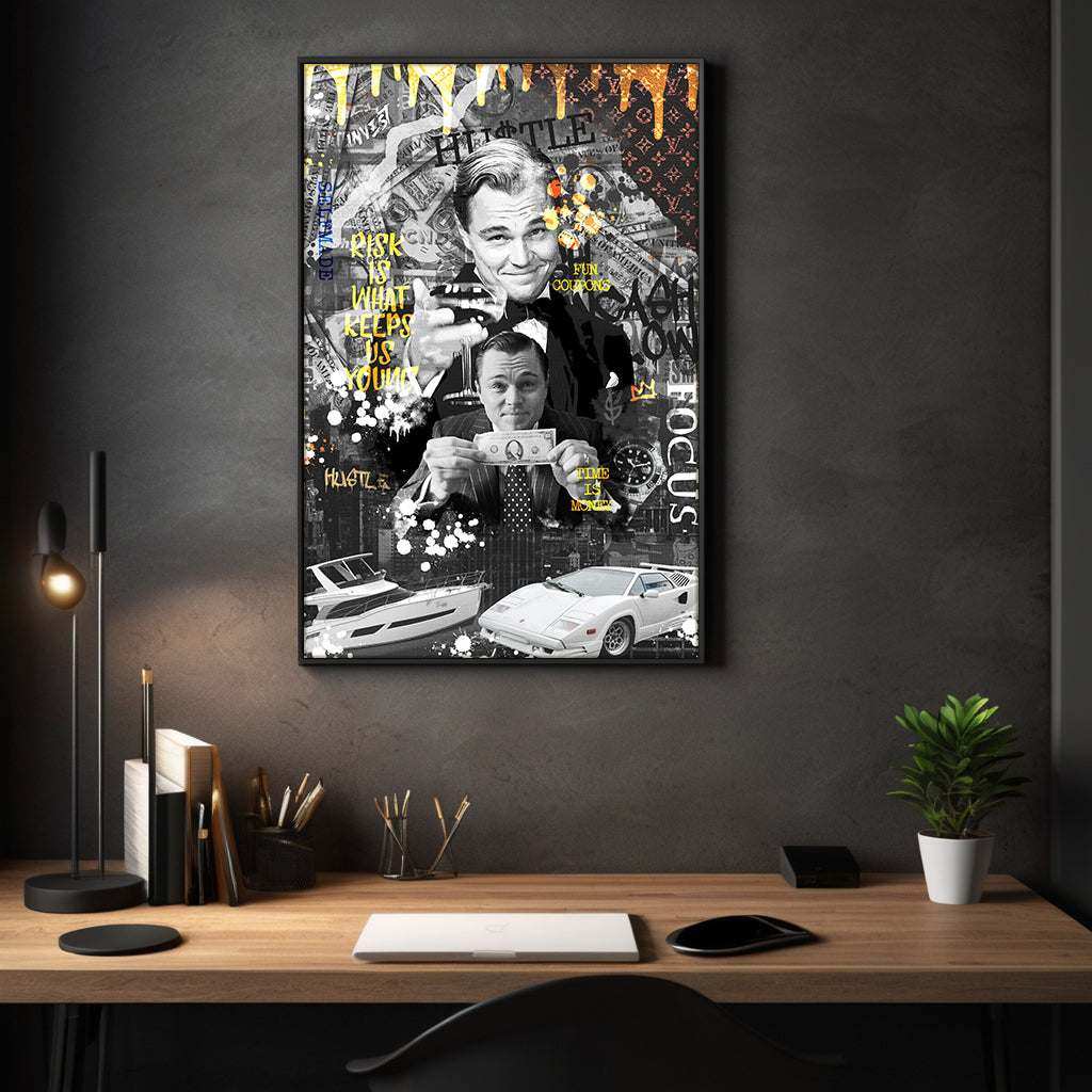 Risk is ... - Leinwandbild Motivation by SimpleCanvas