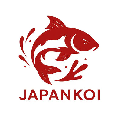 Ein rotes Koi-Fisch-Logo mit dem Text »JAPANKOI«.