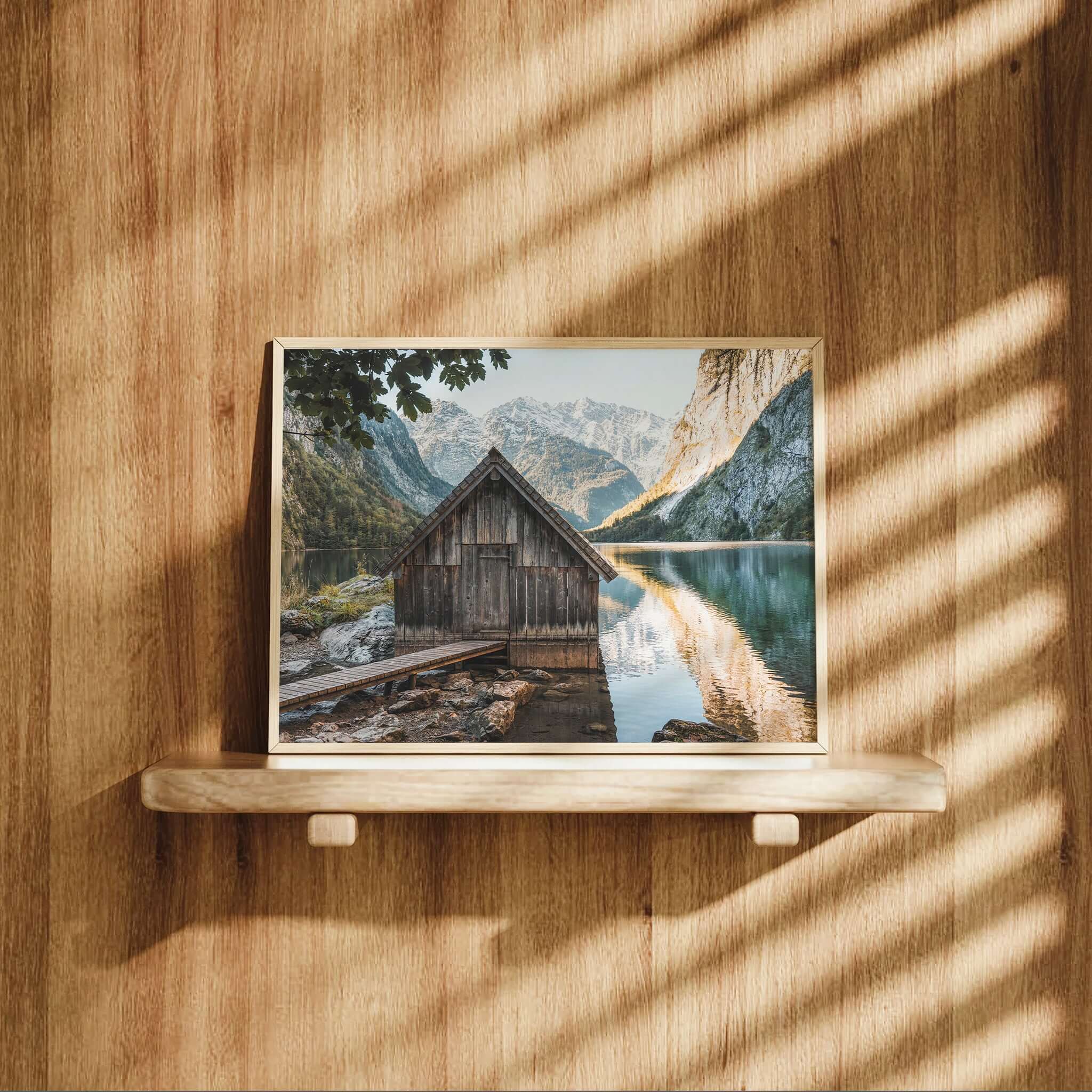 Obersee Boathouse, Bavaria – Fine Art Alpine Wall Print