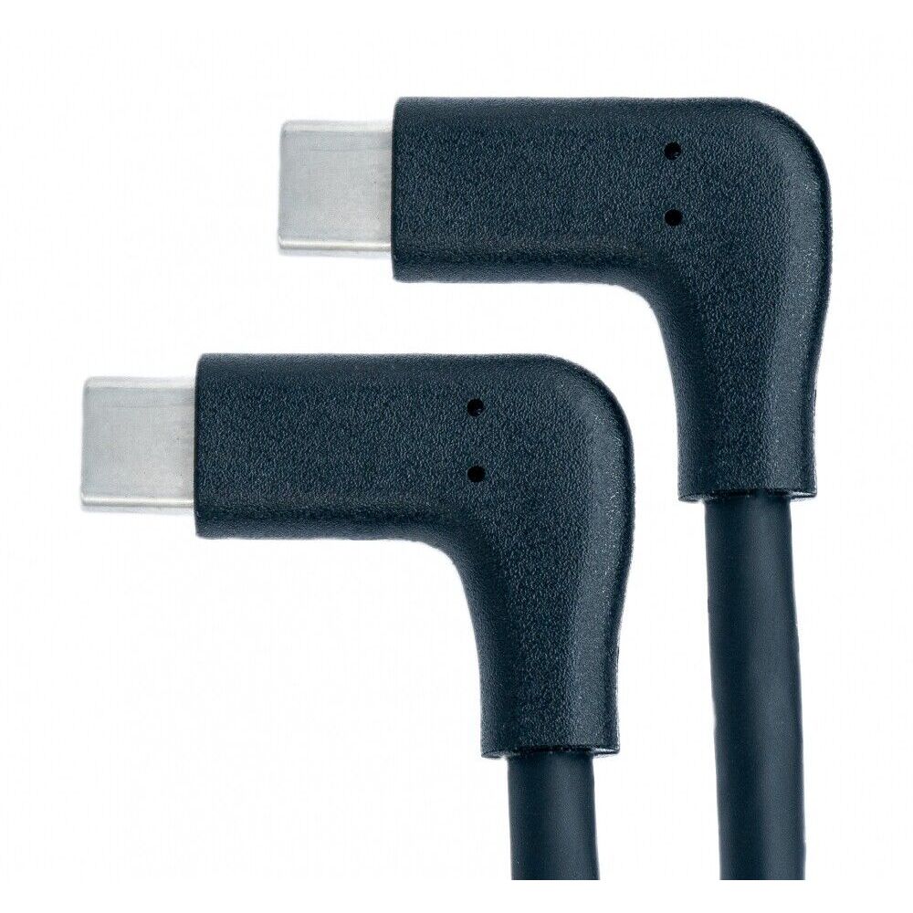 USB 3.1 Gen 2 Kabel 2 m Typ C Stecker zu Stecker 2x Winkel in Schwarz