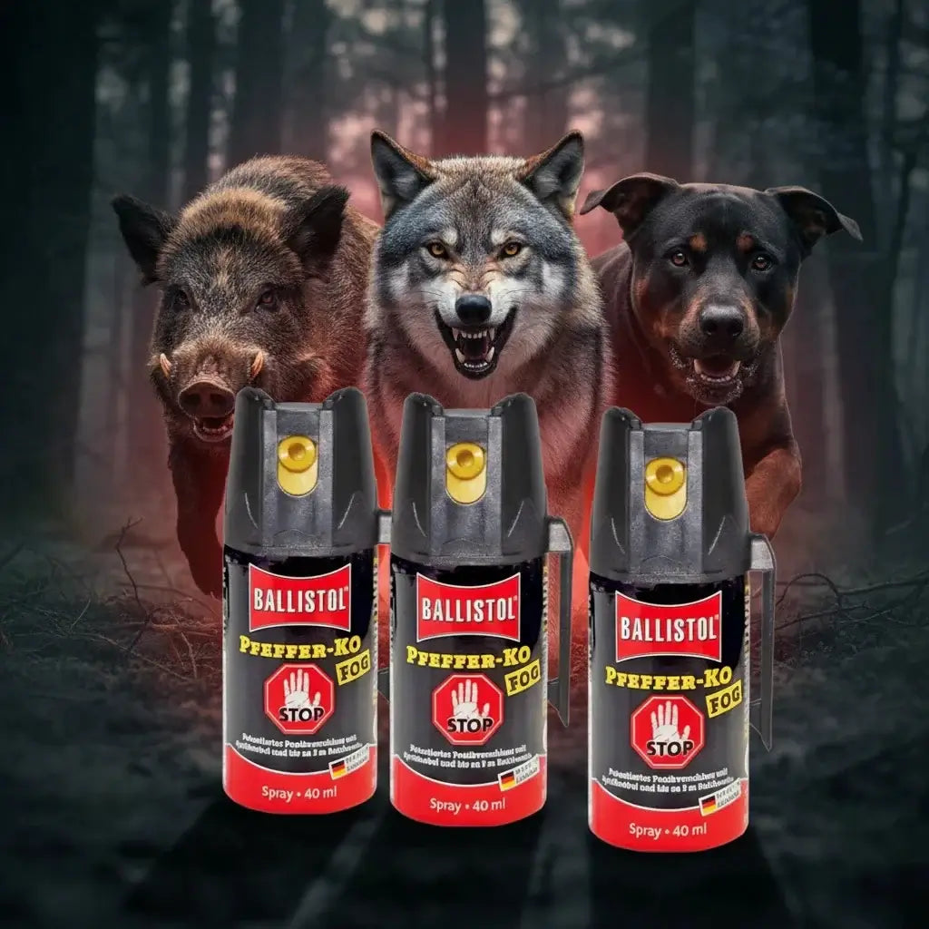 3 x Ballistol KO FOG Pfefferspray 50 ml Tierabwehr KO Schutzspray