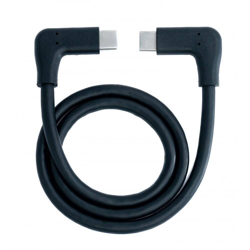 USB 3.1 Gen 2 Kabel 2 m Typ C Stecker zu Stecker 2x Winkel in Schwarz