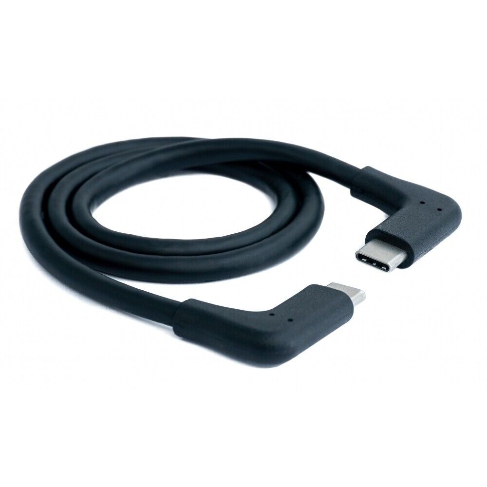 USB 3.1 Gen 2 Kabel 2 m Typ C Stecker zu Stecker 2x Winkel in Schwarz