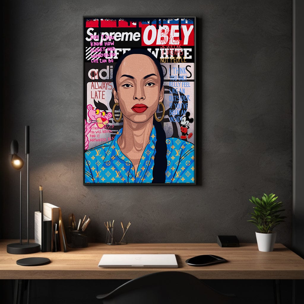Sade Adu - Leinwandbild Pop Art