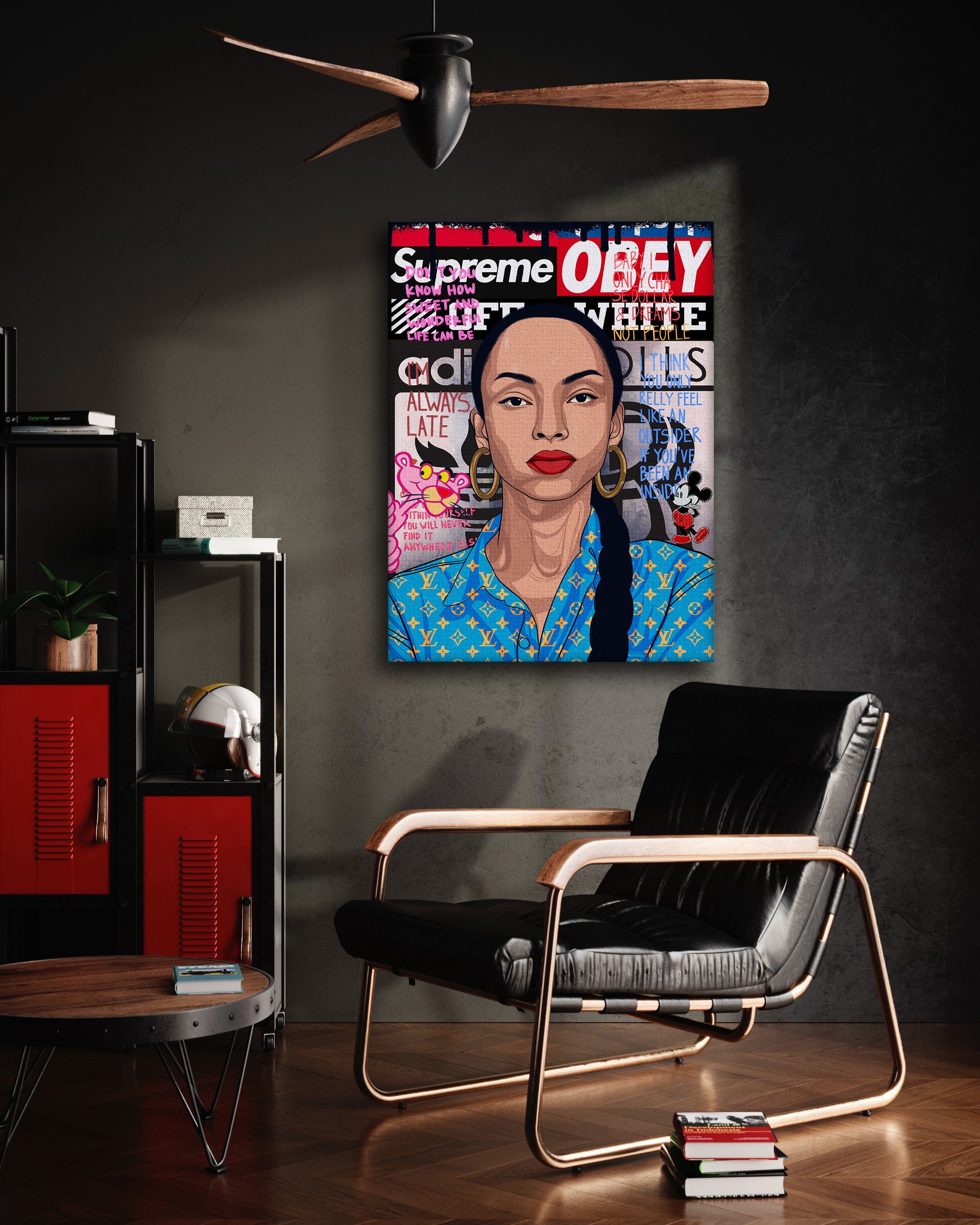 Sade Adu - Leinwandbild Pop Art