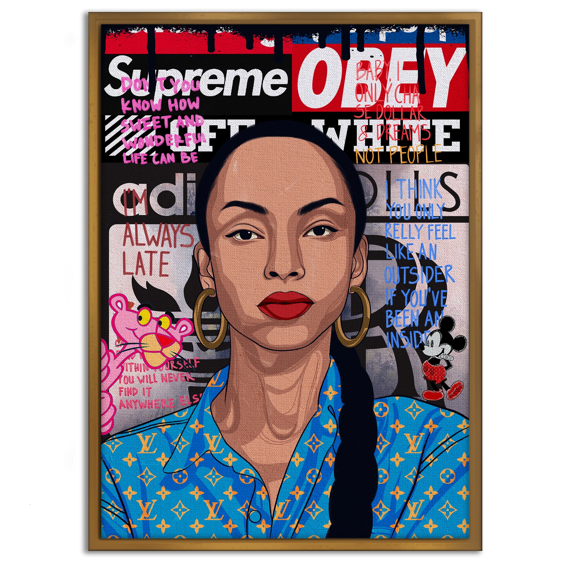 Sade Adu - Leinwandbild Pop Art