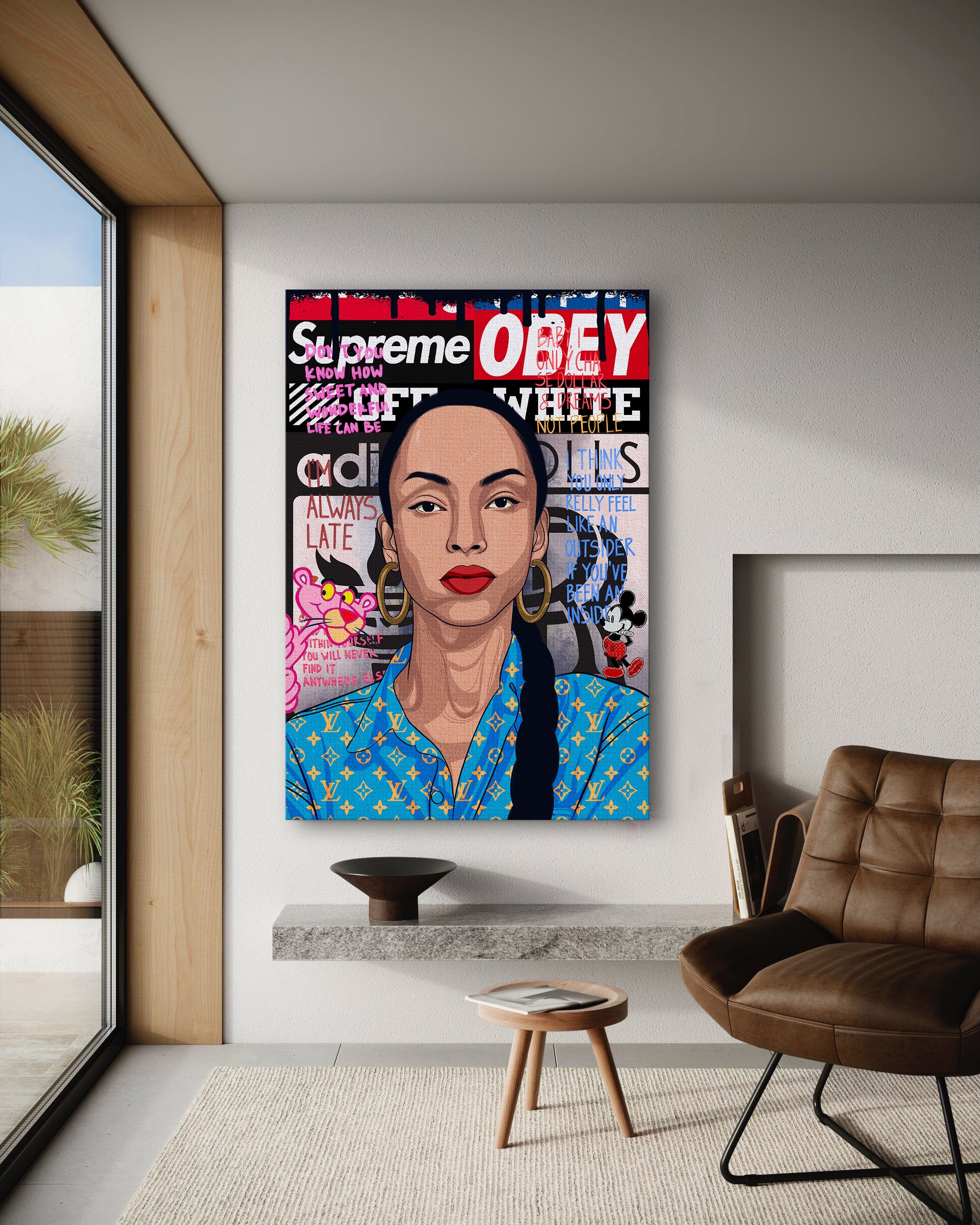 Sade Adu - Leinwandbild Pop Art