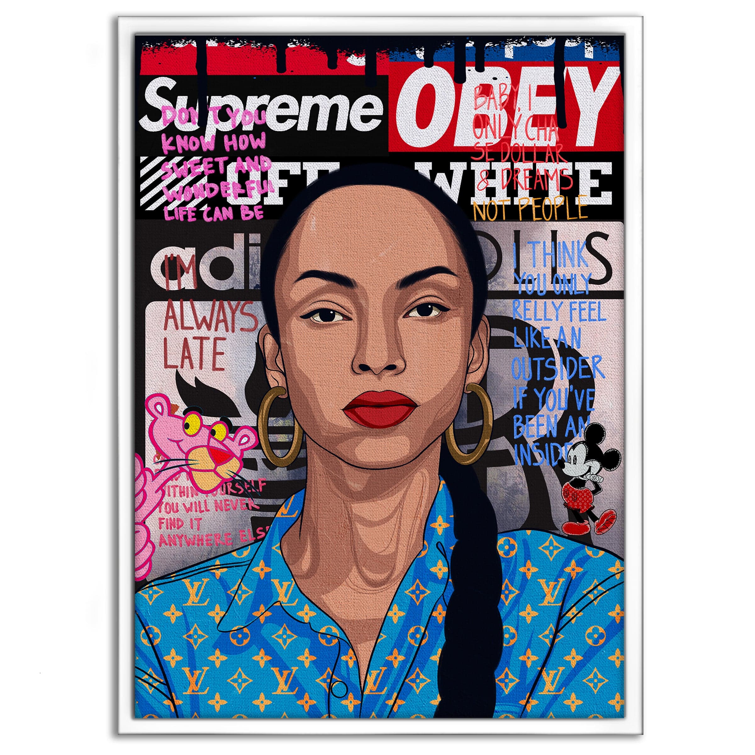 Sade Adu - Leinwandbild Pop Art