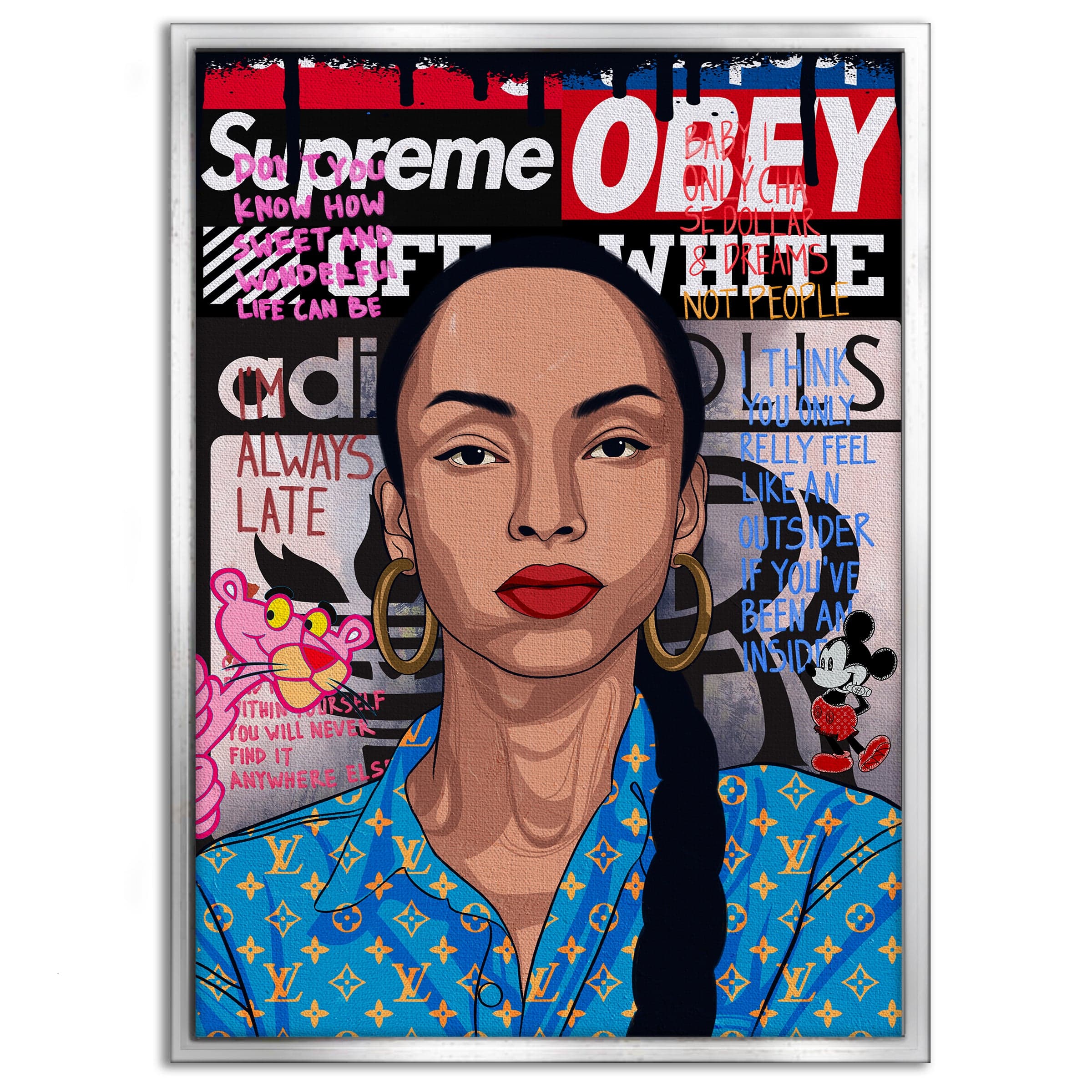 Sade Adu - Leinwandbild Pop Art