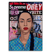 Sade Adu - Leinwandbild Pop Art